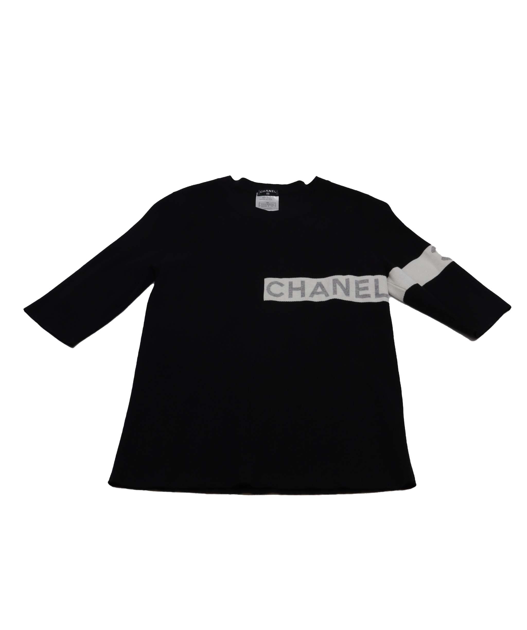 Chanel 08P Logo Knit Top Black - DXBK0092