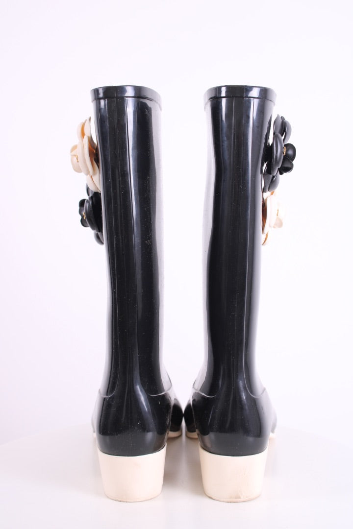 Chanel Wellingtons Black 42