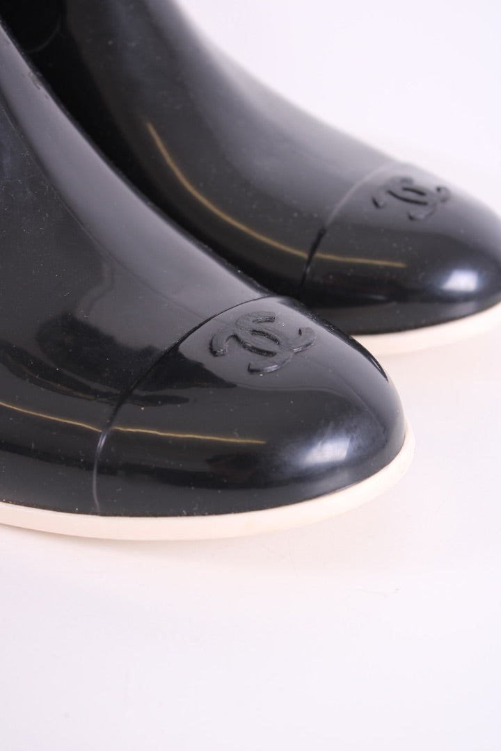 Chanel Wellingtons Black 42