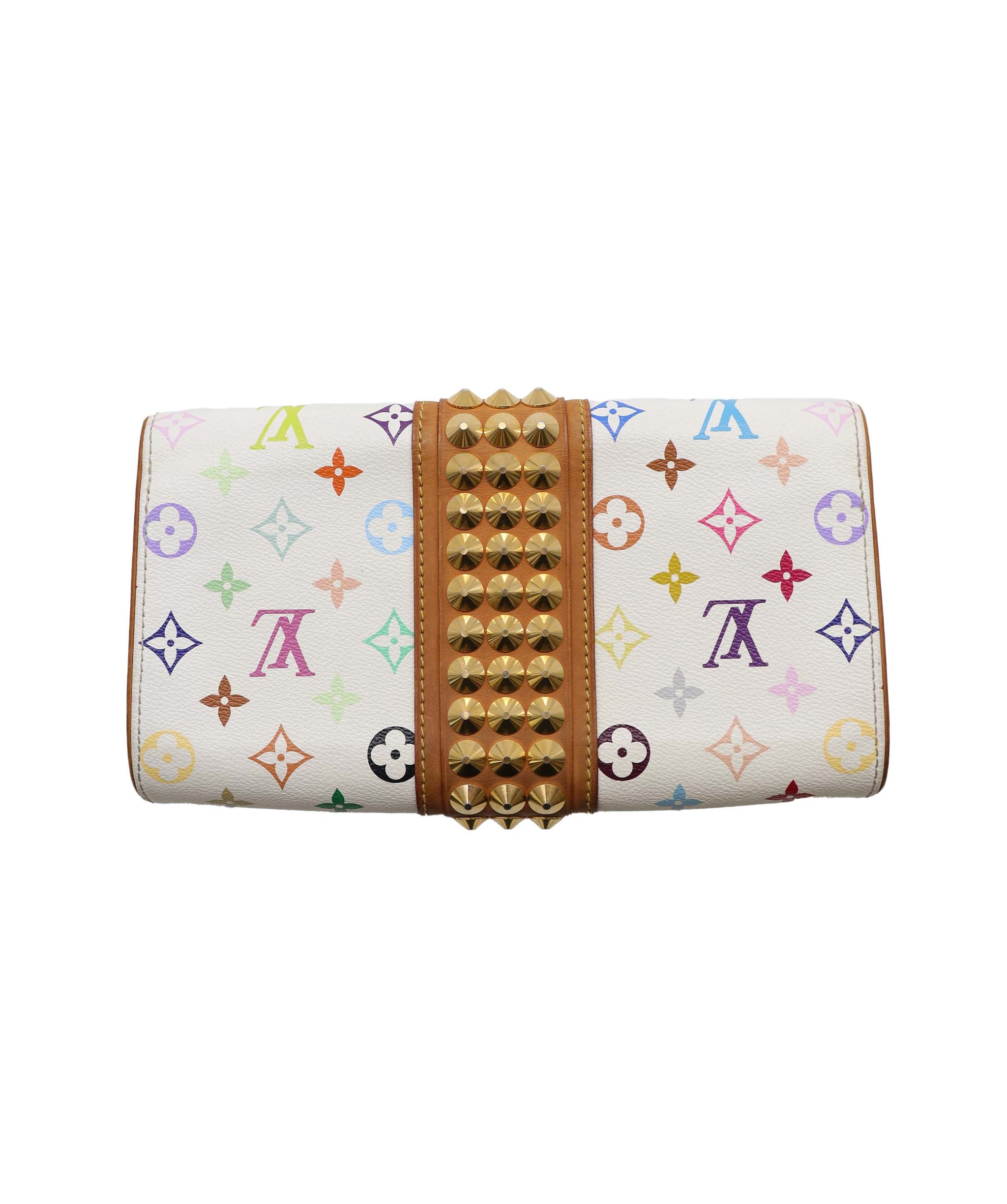 LOUIS VUITTON Monogram Multicolor Pochette Courtney Bag White M45639 Auth 91793 DXBV0187