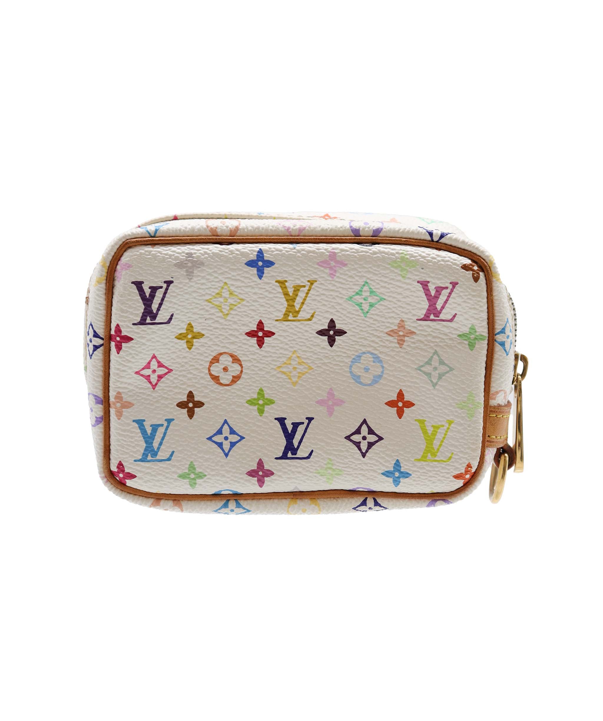 LOUIS VUITTON Monogram Multicolor Trousse Wapity Pouch White M58033 Auth 85379 DXBV0181