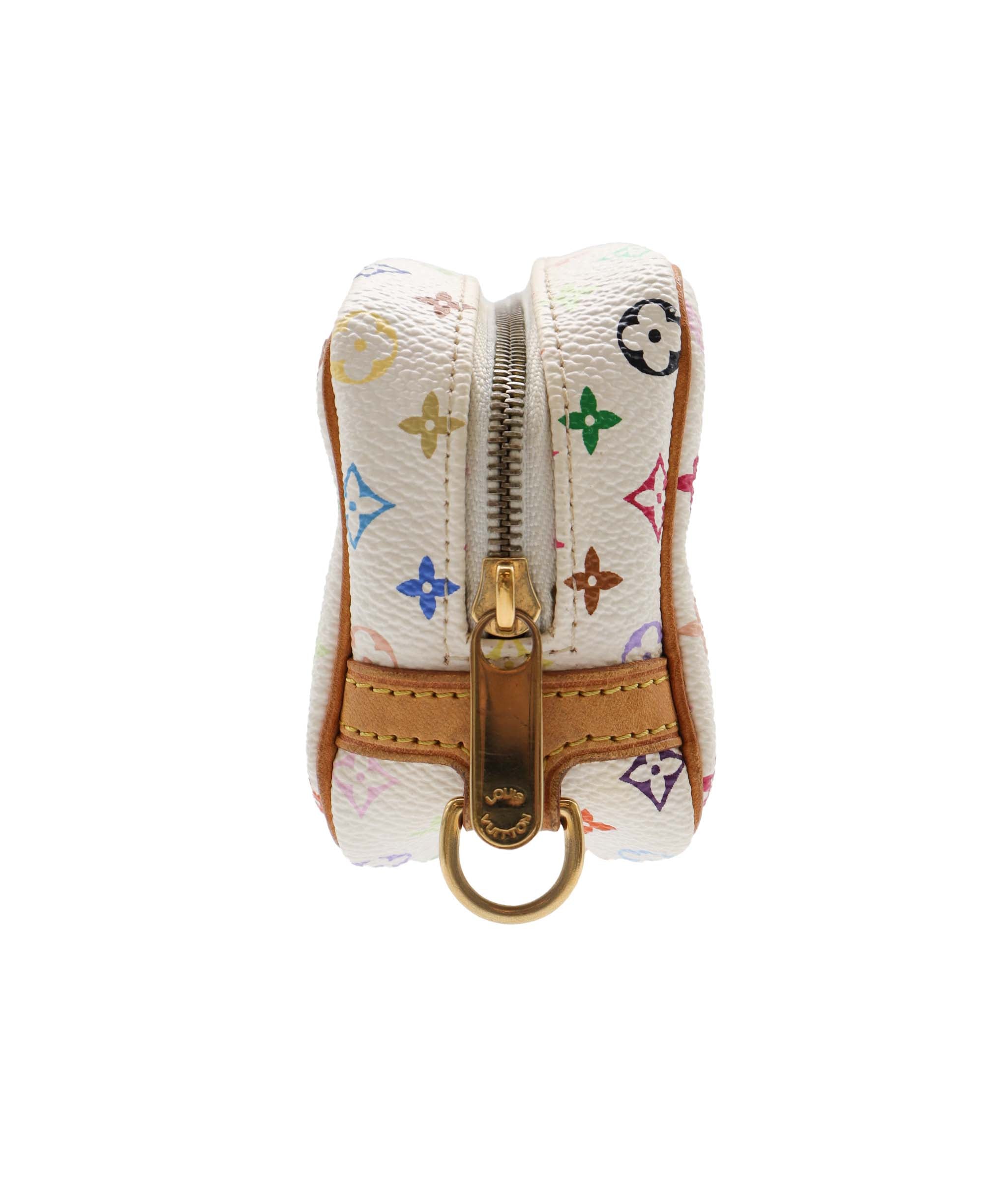 LOUIS VUITTON Monogram Multicolor Trousse Wapity Pouch White M58033 Auth 85379 DXBV0181