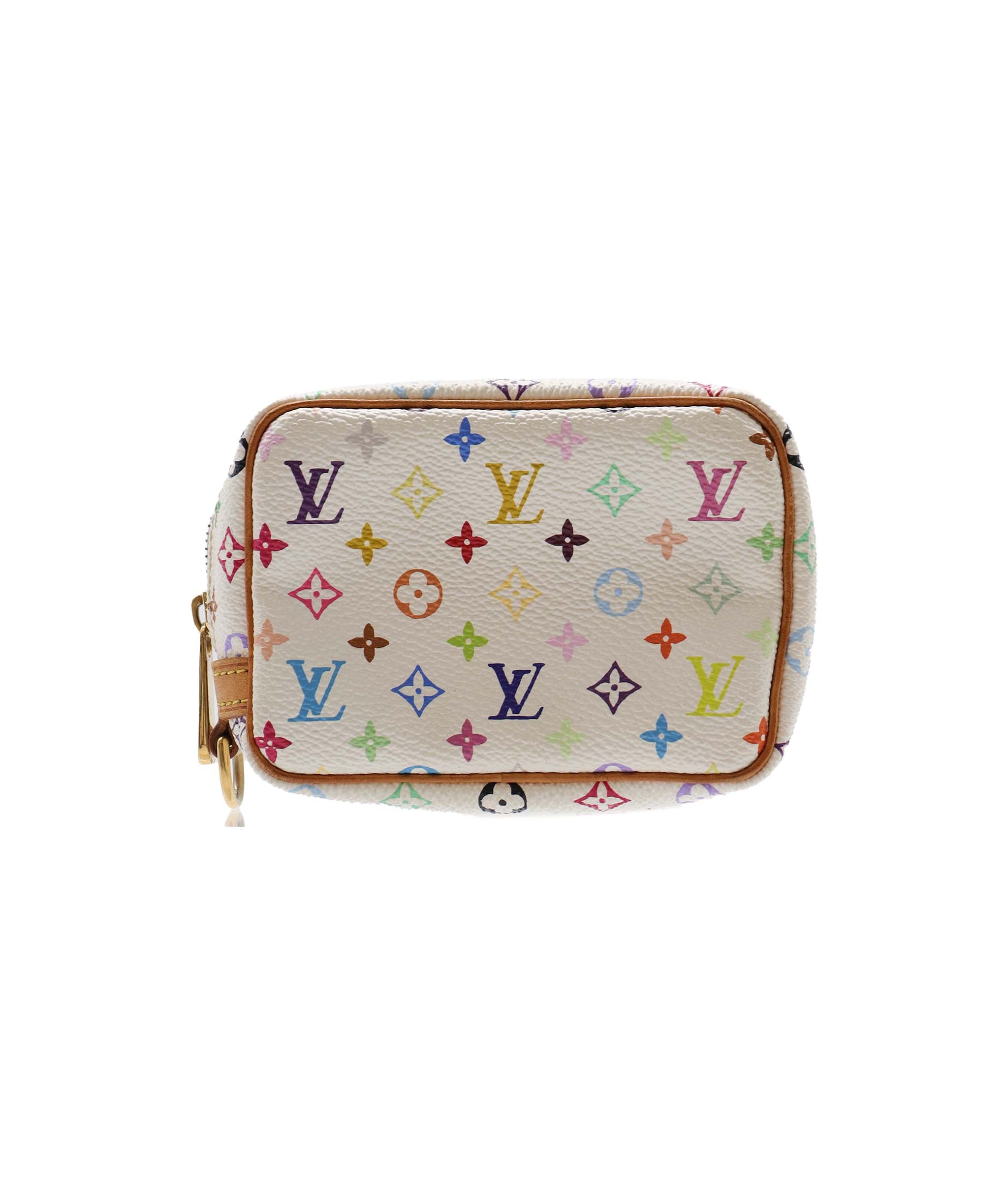 LOUIS VUITTON Monogram Multicolor Trousse Wapity Pouch White M58033 Auth 85379 DXBV0181