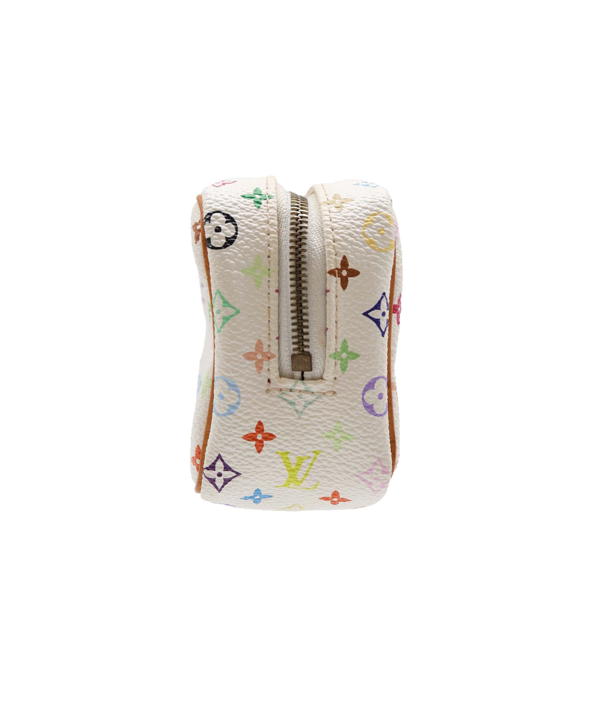 LOUIS VUITTON Monogram Multicolor Trousse Wapity Pouch White M58033 Auth 85379 DXBV0181