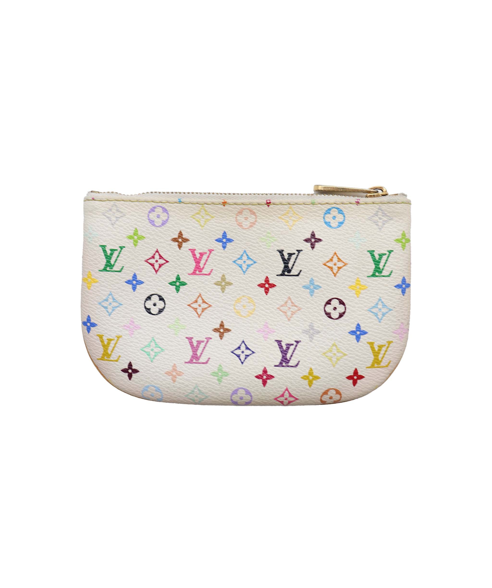 LOUIS VUITTON Monogram Multicolor Pochette MM Pouch White M60028 LV Auth 90087 DXBV0183