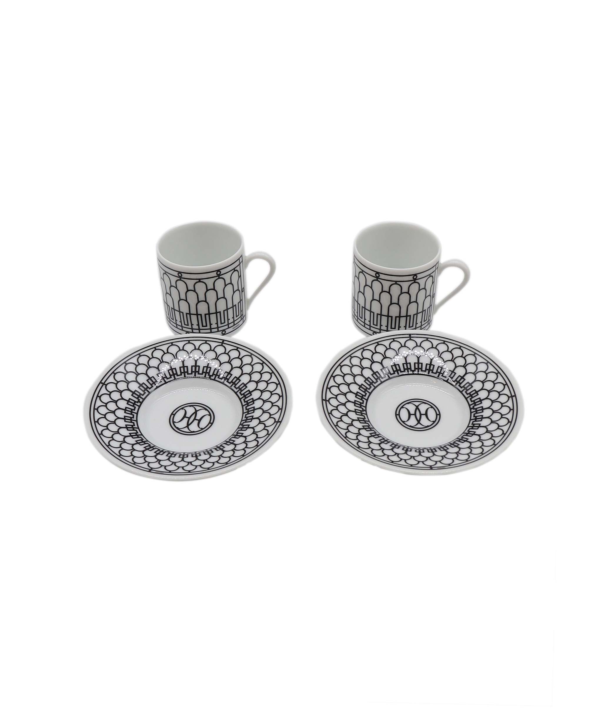 Hermes H Deco Black - Coffee Cup & Saucer (Set of 2) DXBA0040