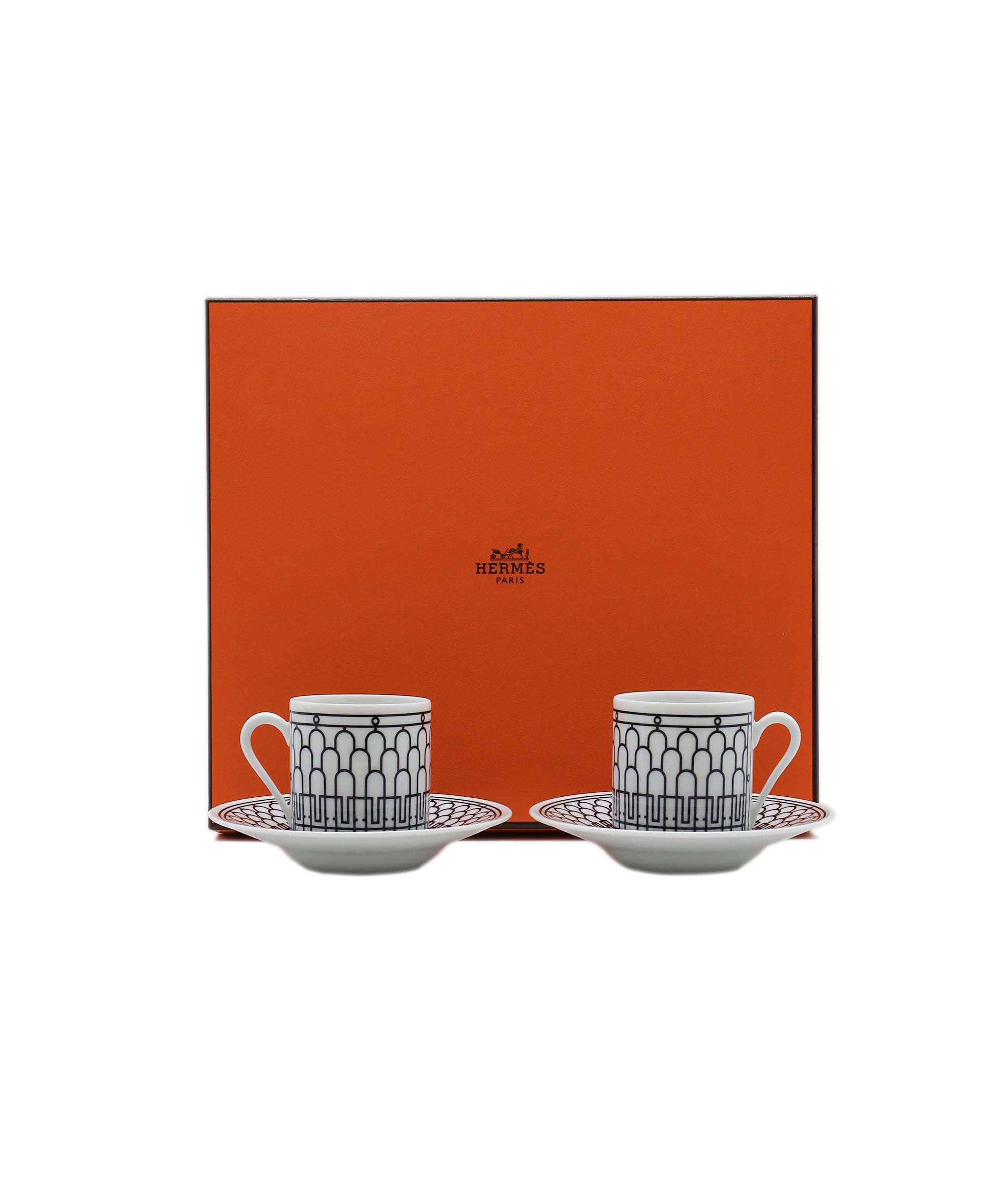 Hermes H Deco Black - Coffee Cup & Saucer (Set of 2) DXBA0040