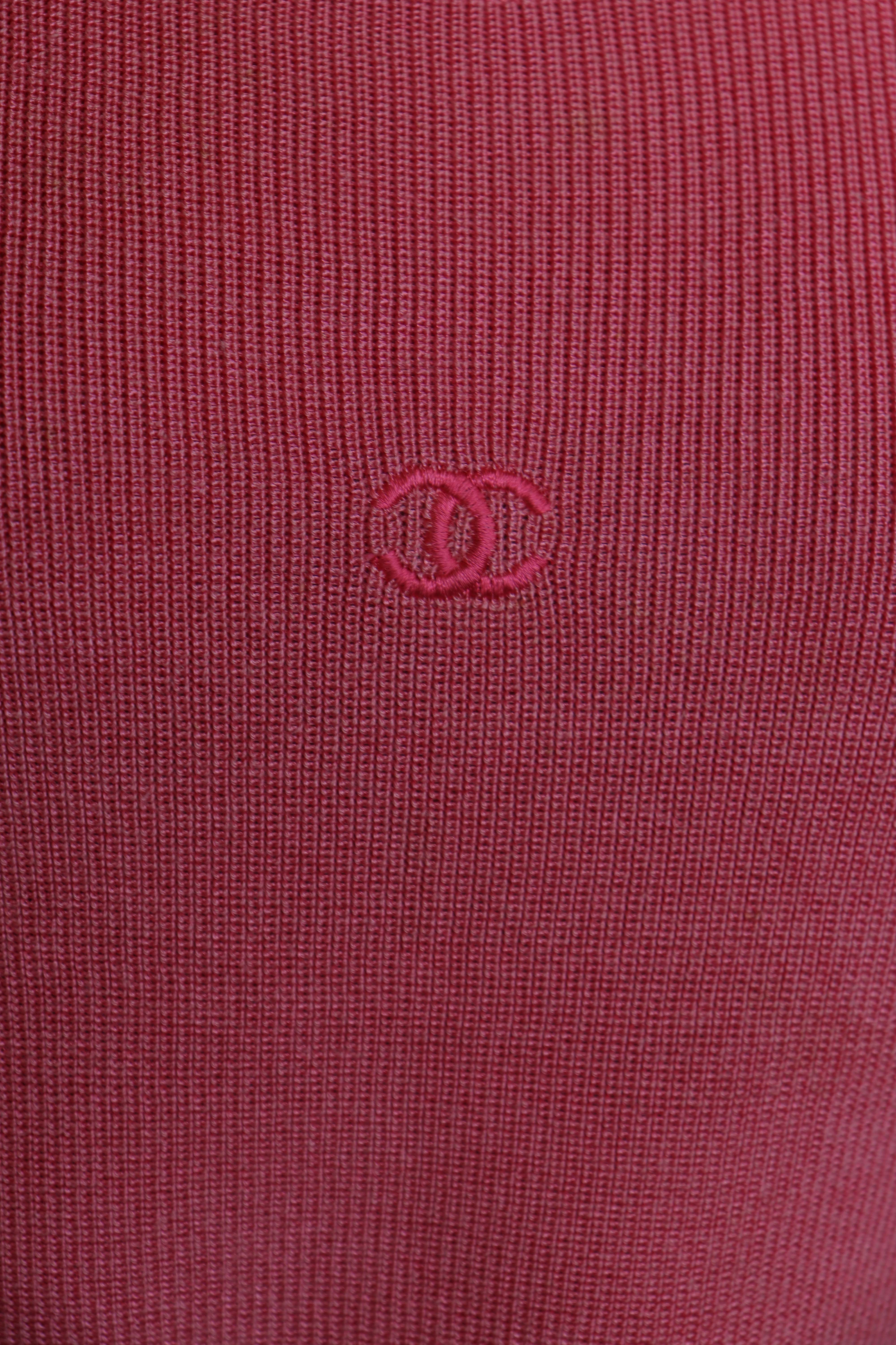 Chanel hot pink vintage cc t shirt  DXBV0866