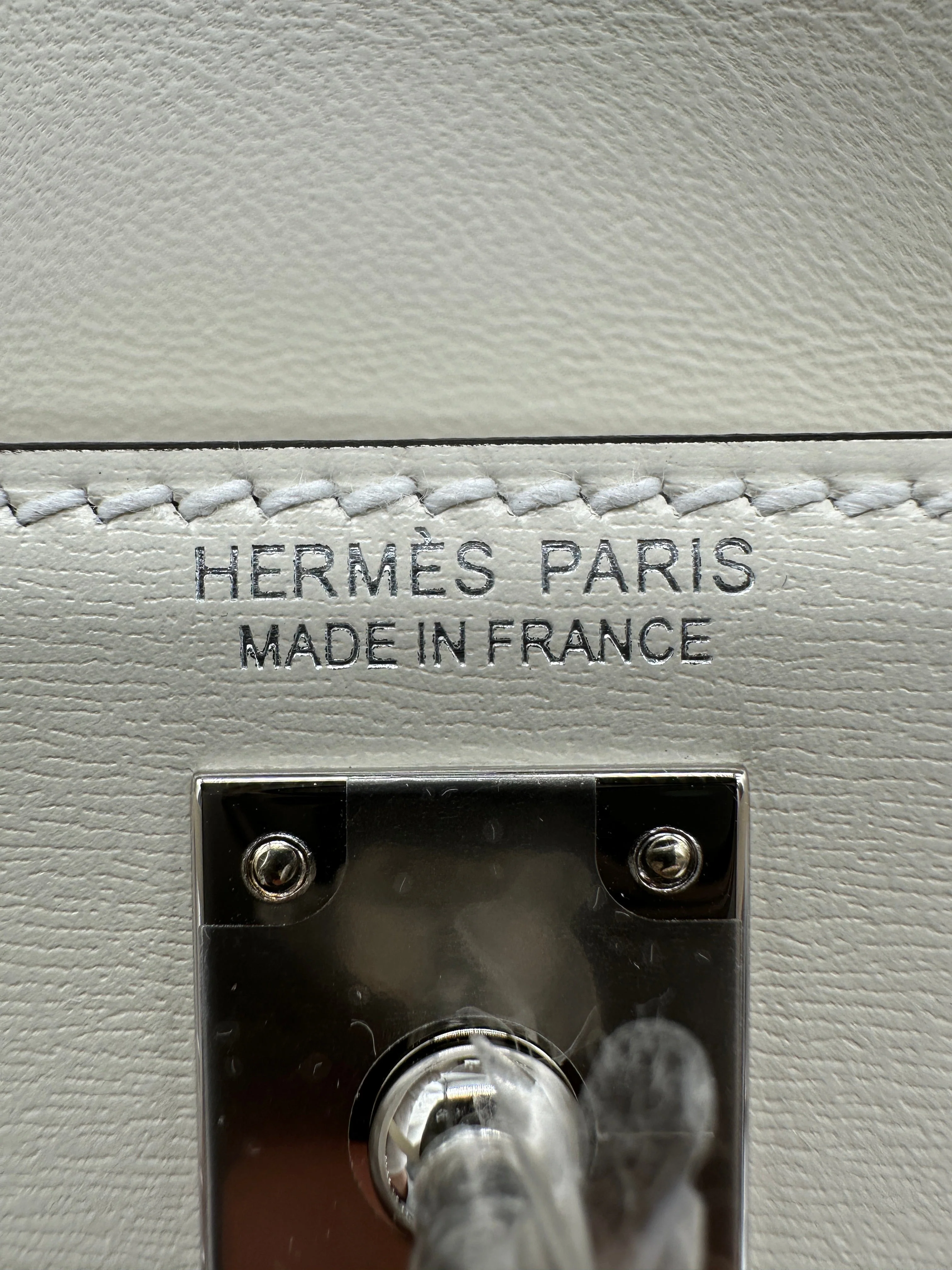 Hermès Mini Kelly Cloute Cream Palladium Hardware G