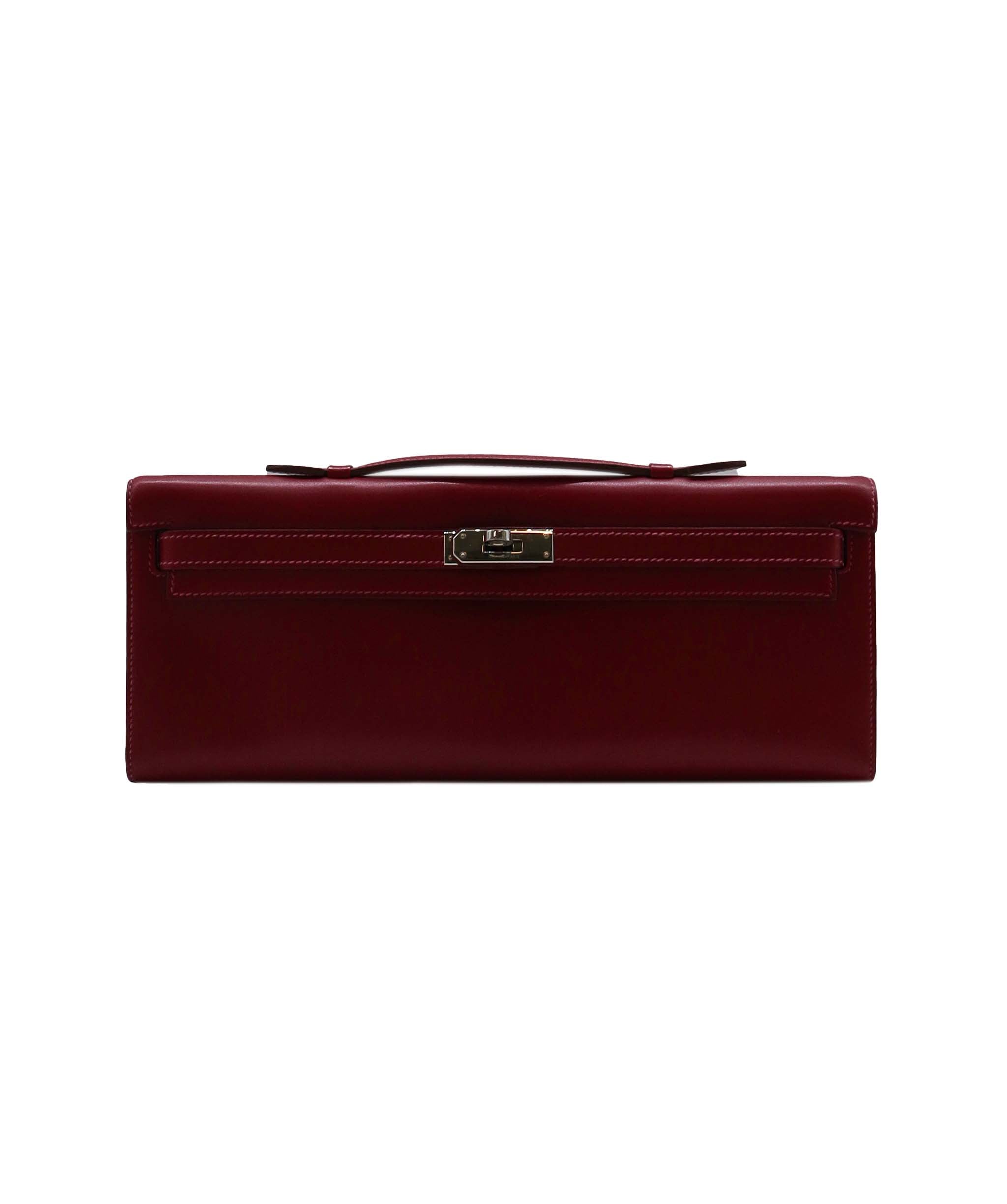 Hermes Kelly Cut Eclat Rubis / Rose Tyrien Tadelakt PHW #O DXBS0888