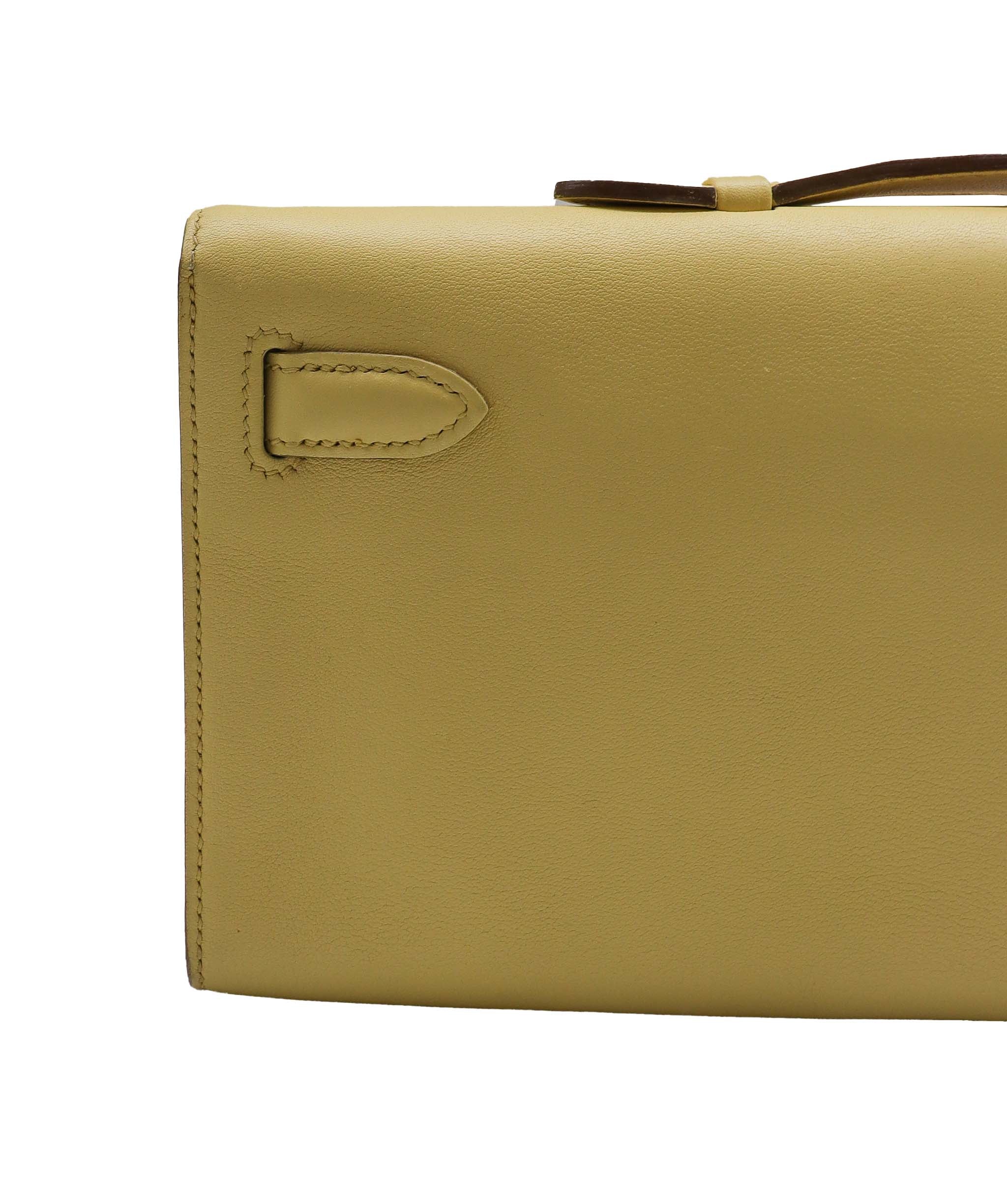 Hermes Kelly Cut Jaune Poussin Swift phw #T DXBS0889