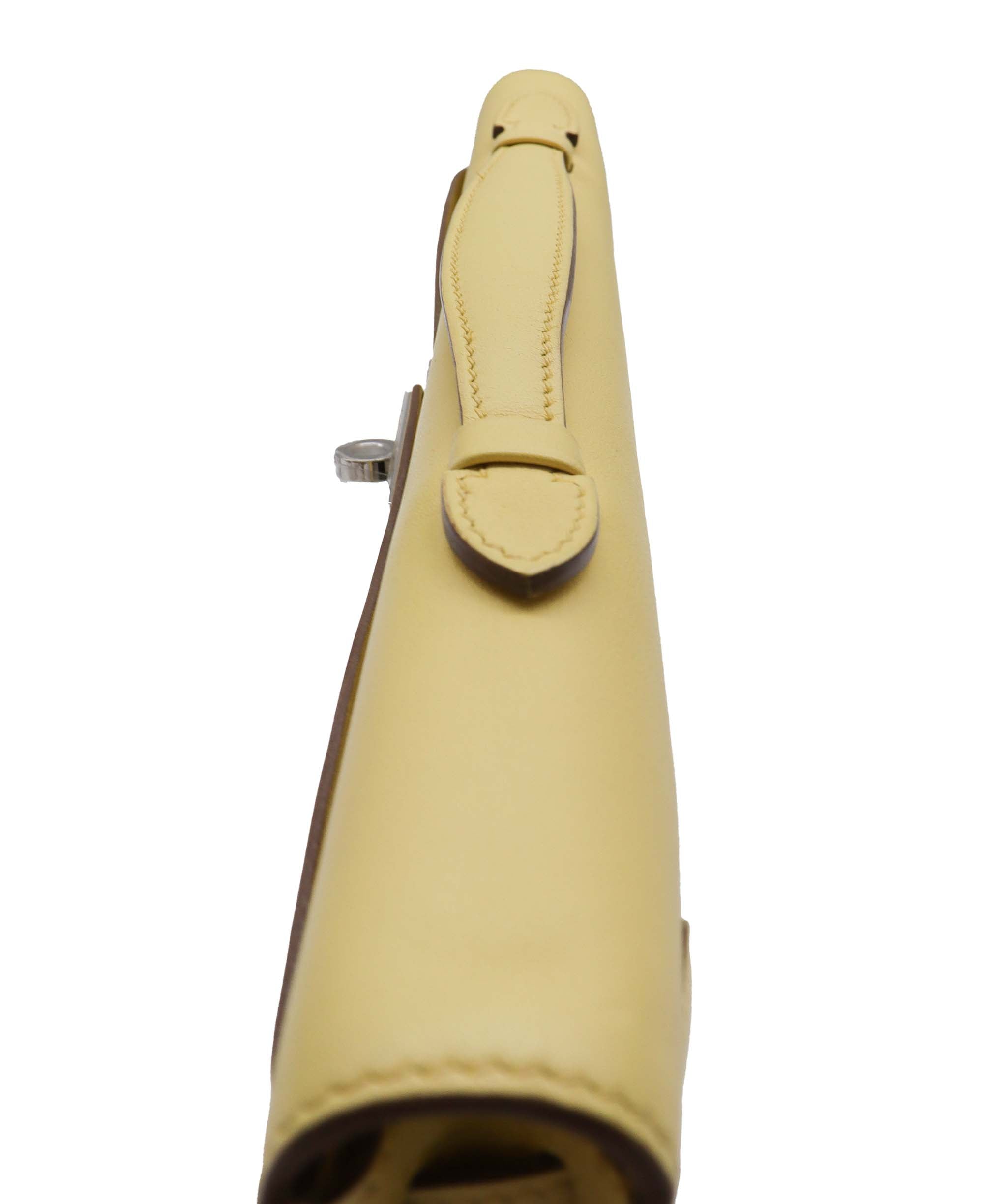 Hermes Kelly Cut Jaune Poussin Swift phw #T DXBS0889