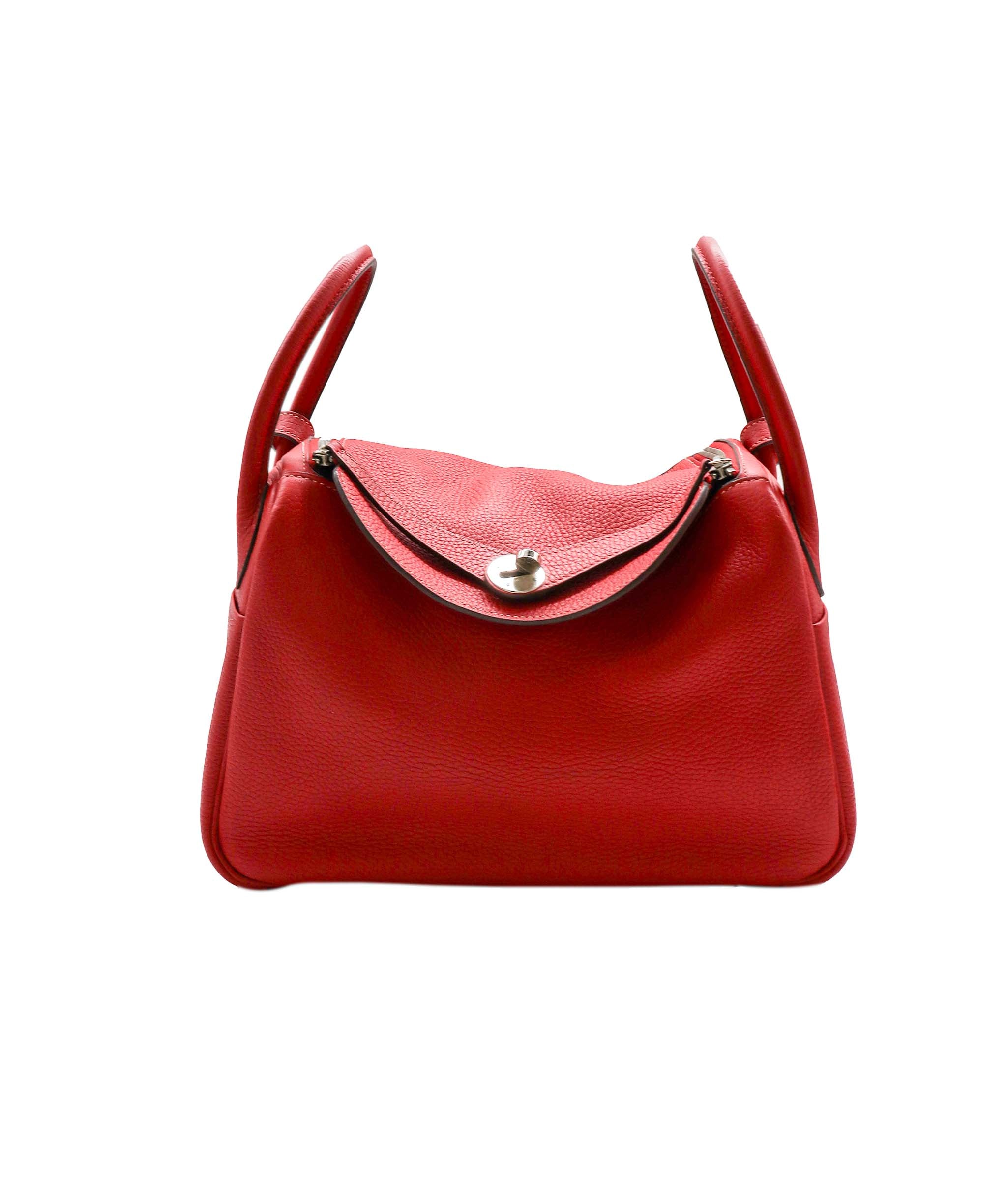 Hermès Lindy 30 Eclat Rouge Casaque / Rose Jaipur PHW #P ASL10628