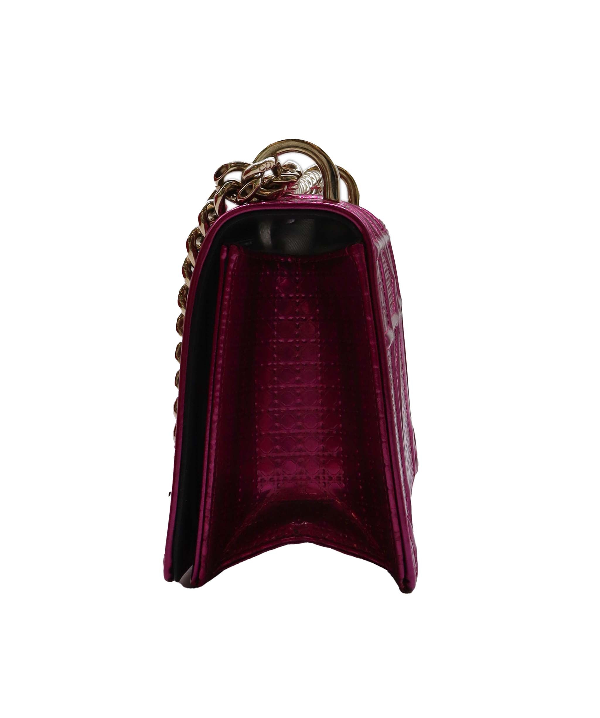 Christian Dior Diorama Small Metallic Fuchsia LGHW