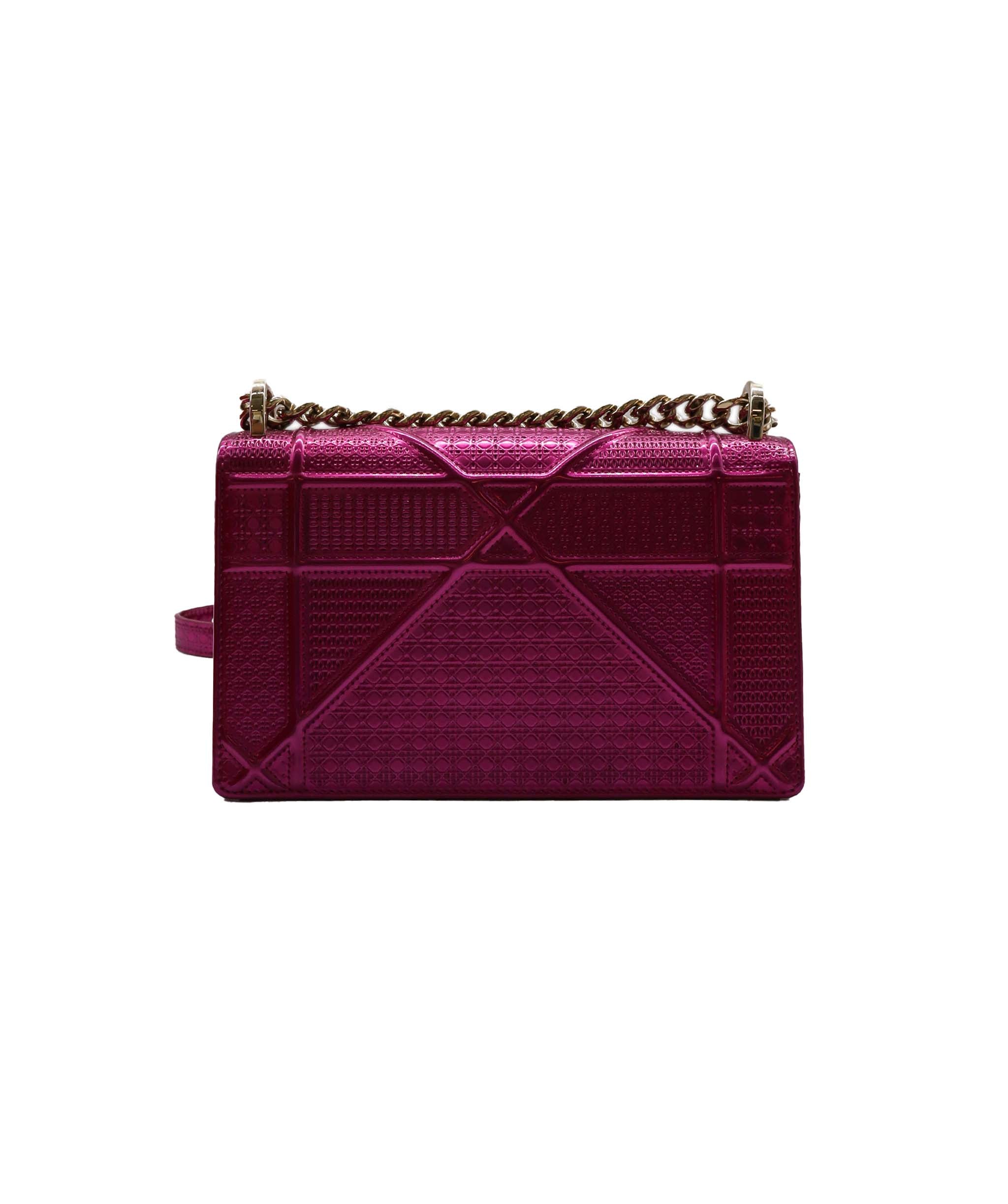 Christian Dior Diorama Small Metallic Fuchsia LGHW