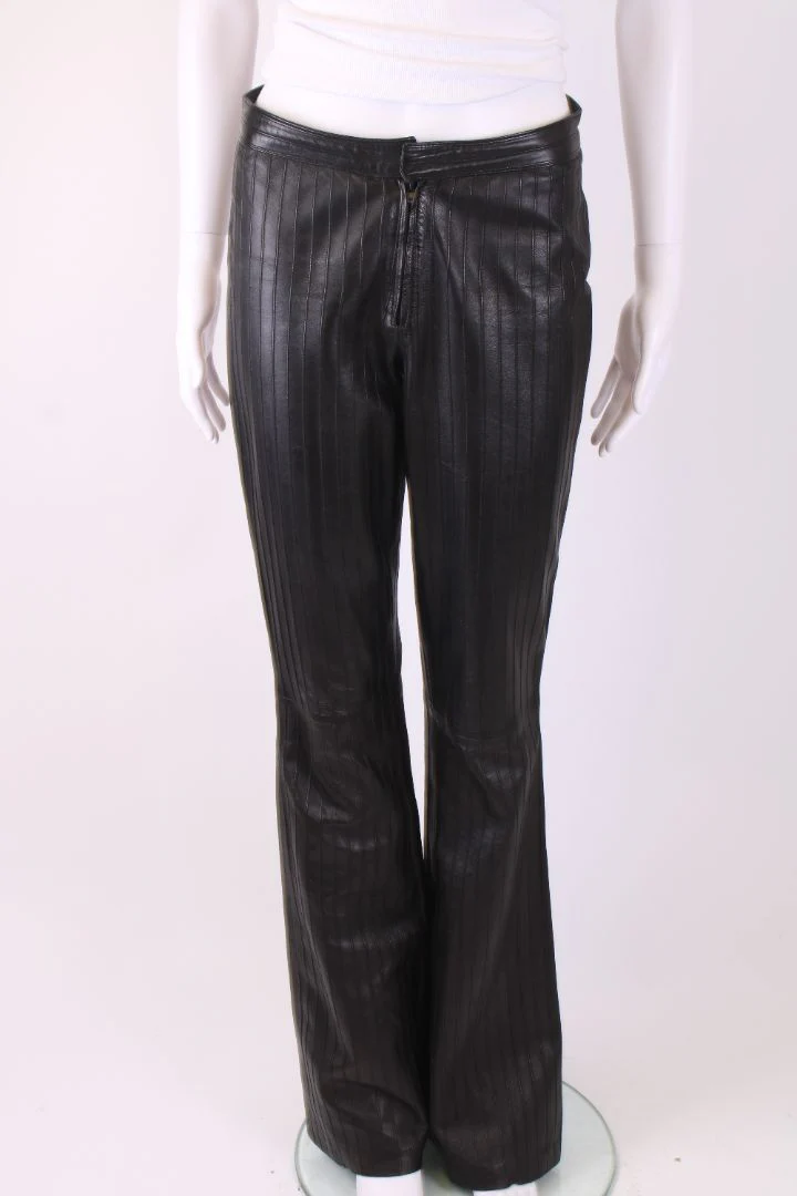 Gucci Tom Ford Leather Trousers Black 42