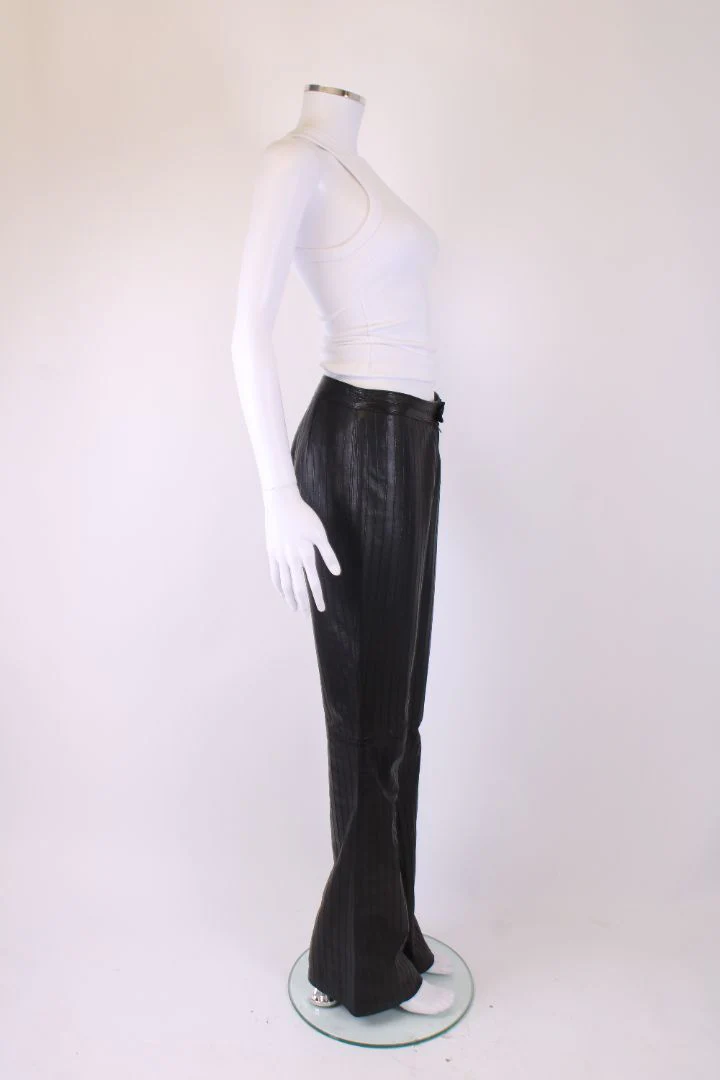 Gucci Tom Ford Leather Trousers Black 42