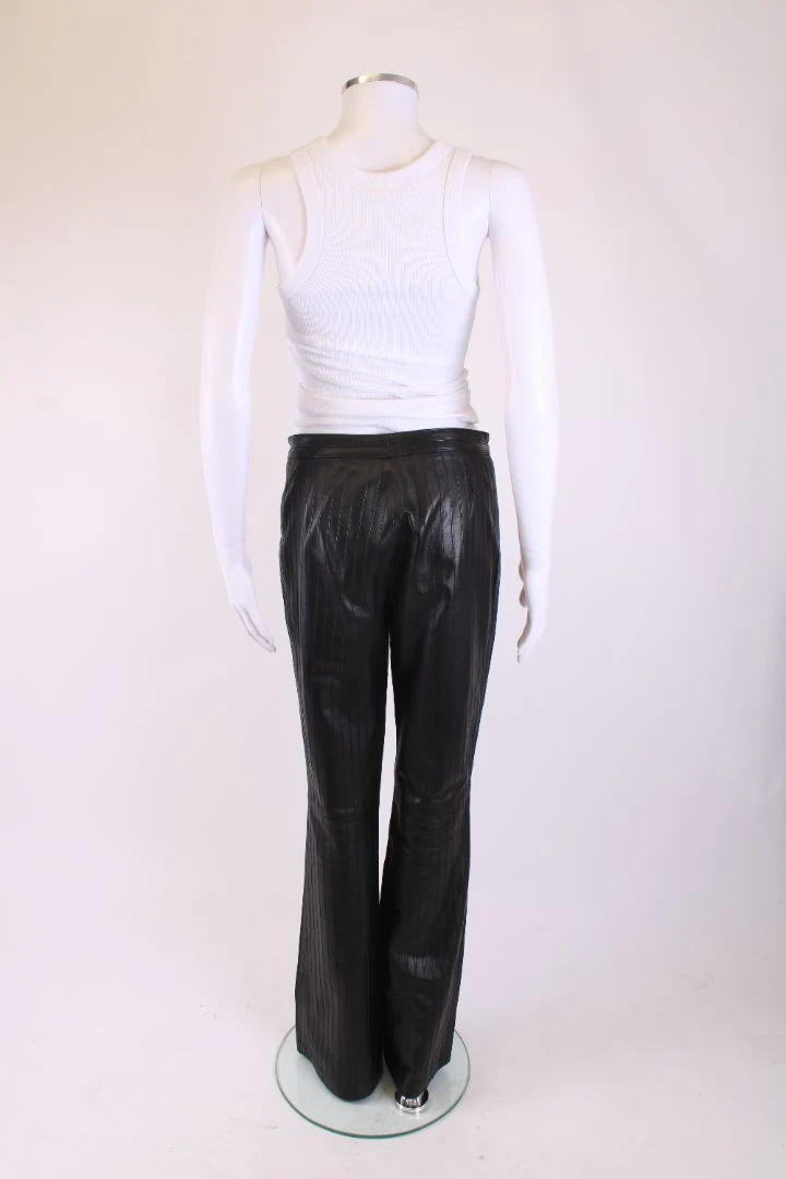 Gucci Tom Ford Leather Trousers Black 42