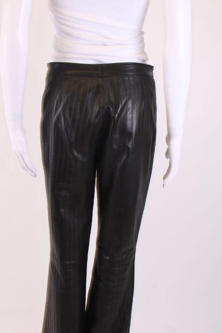 Gucci Tom Ford Leather Trousers Black 42