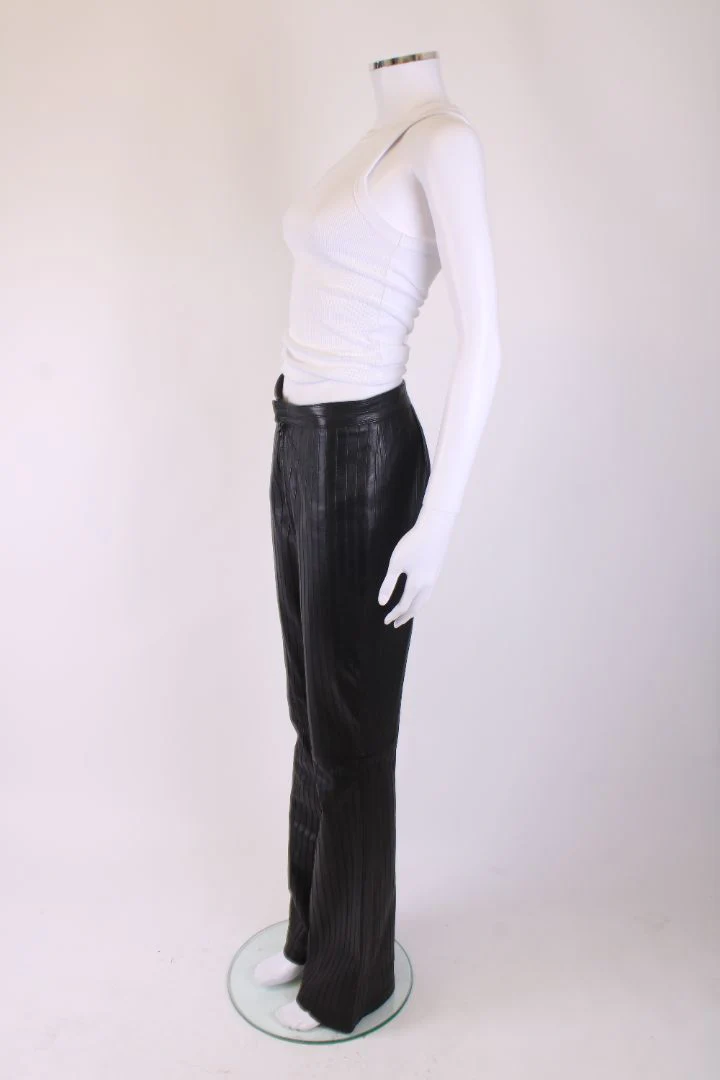 Gucci Tom Ford Leather Trousers Black 42