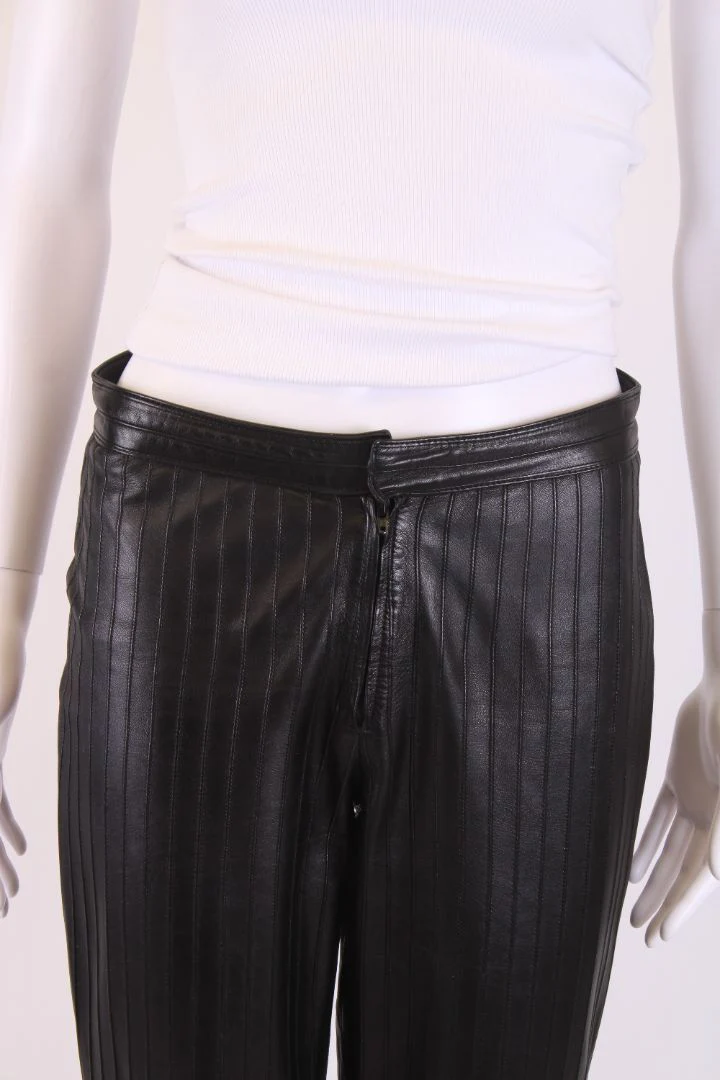 Gucci Tom Ford Leather Trousers Black 42