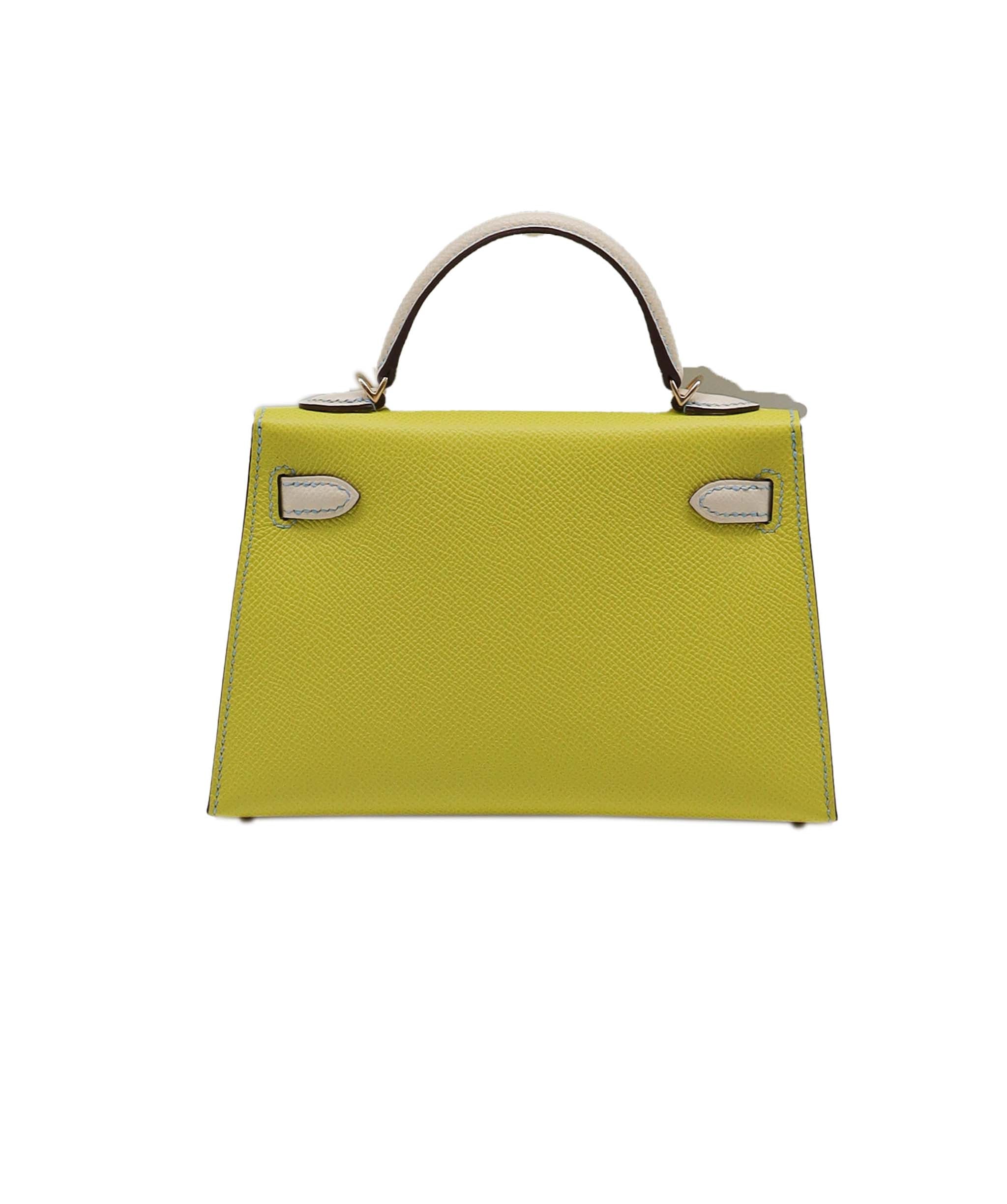 Hermes Kelly 20 HSS Lime / Nata Epsom Permabrass HW #U SKC1695