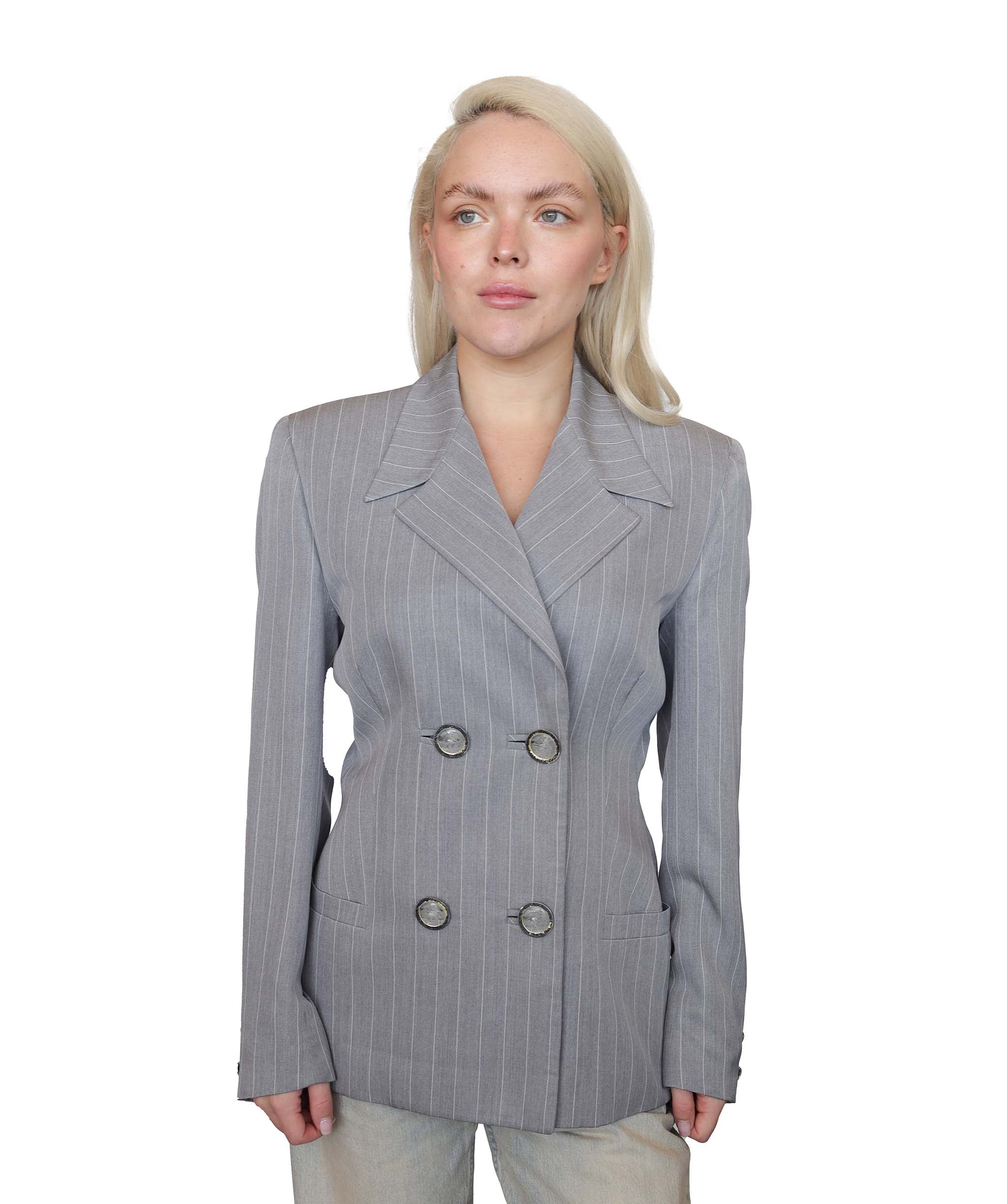 Versace grey striped jacket AGC1890