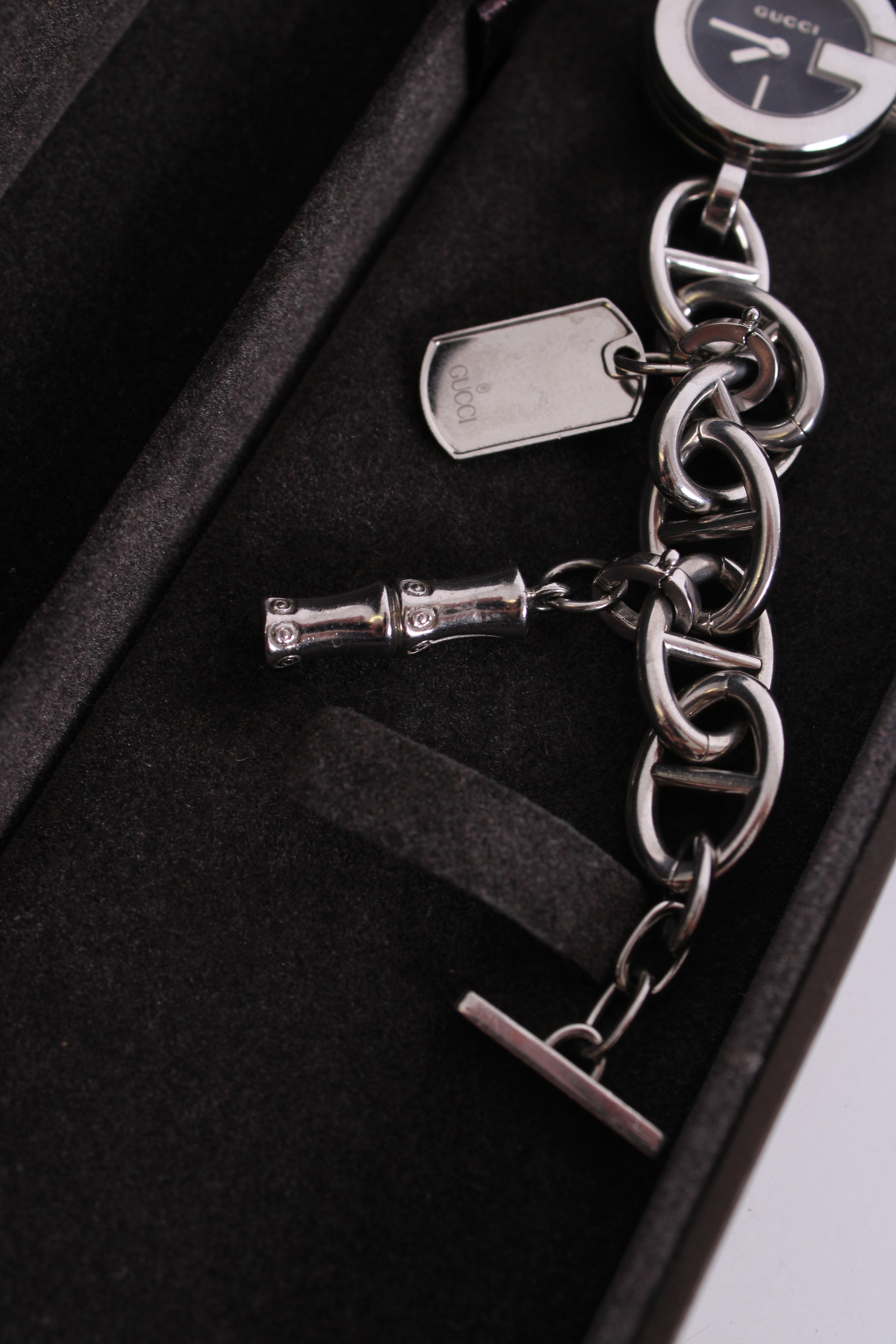 Gucci G Charm Bracelet Watch Silver