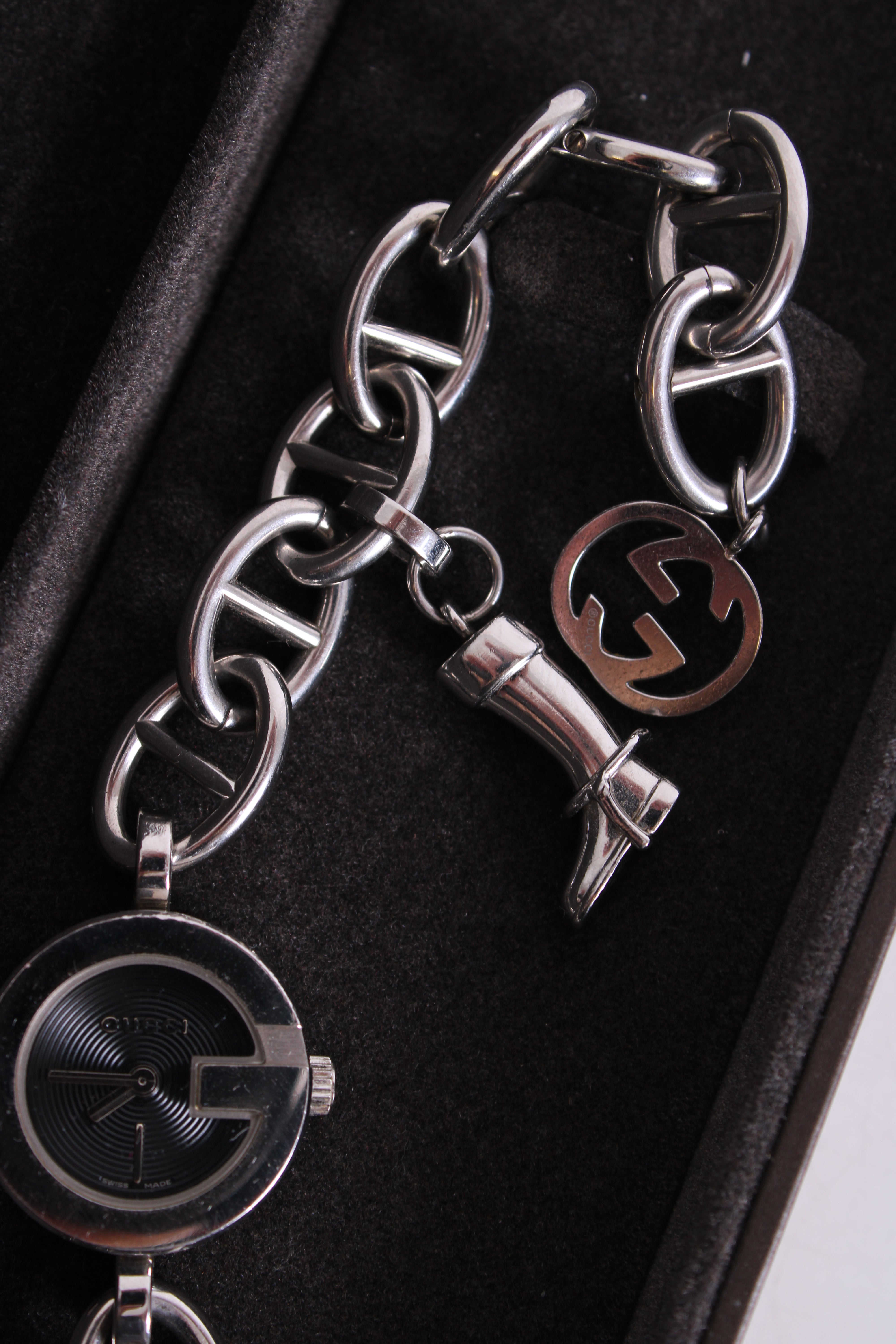 Gucci G Charm Bracelet Watch Silver