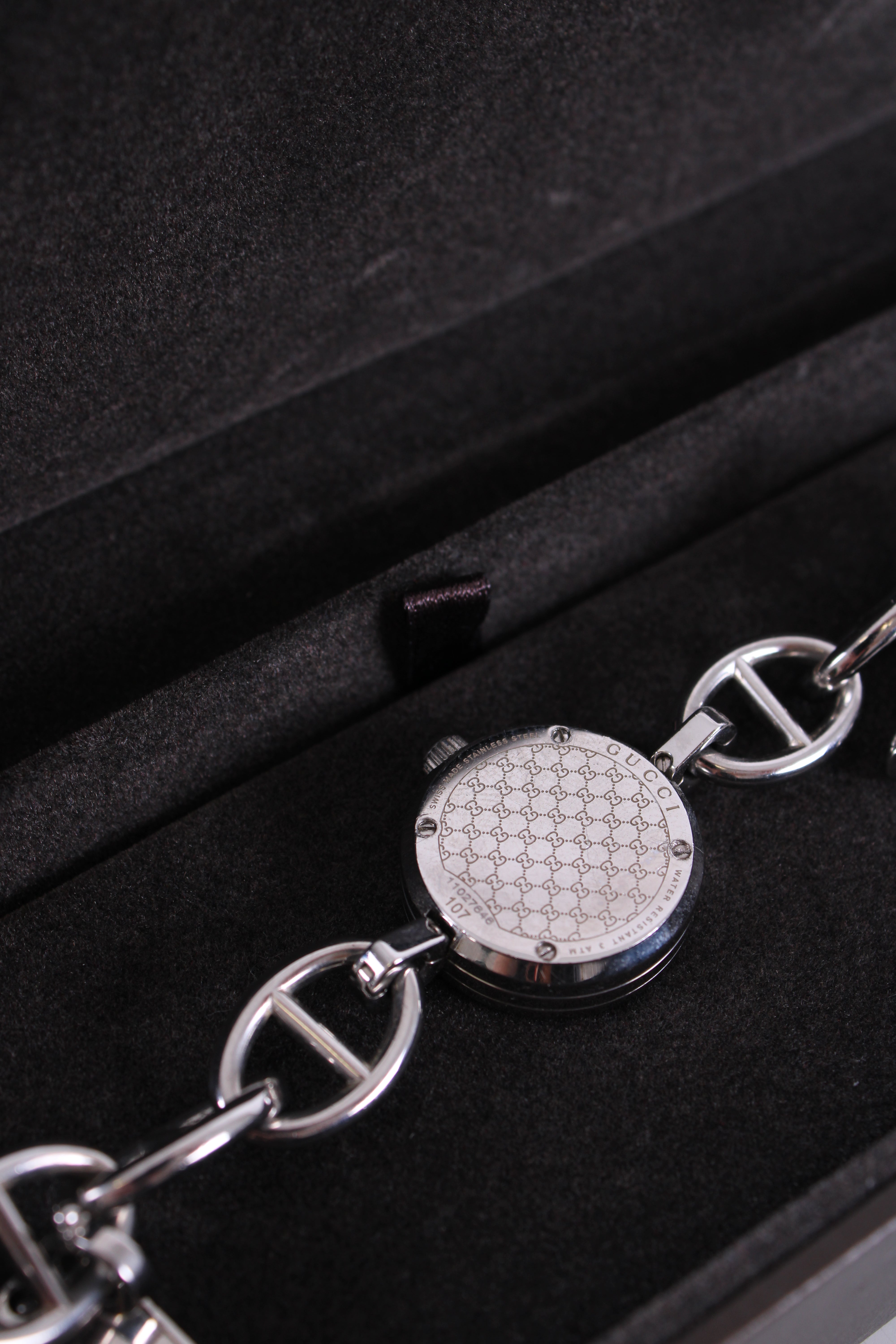 Gucci G Charm Bracelet Watch Silver