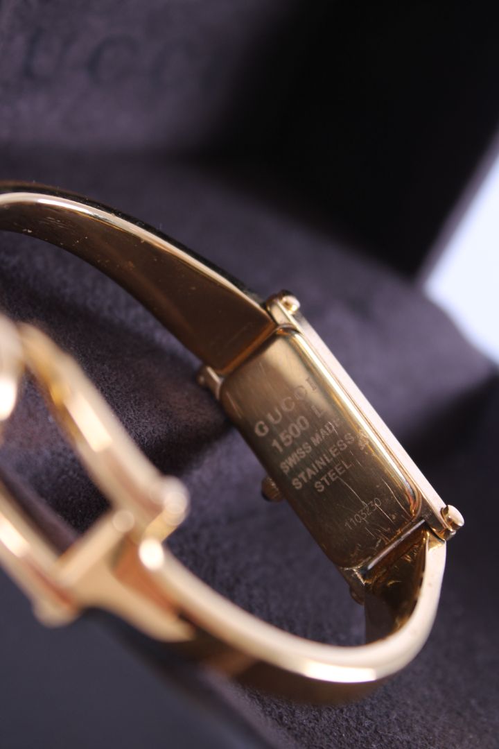 Gucci Mother Of Pearl Face Watch Yellow Gold Tone