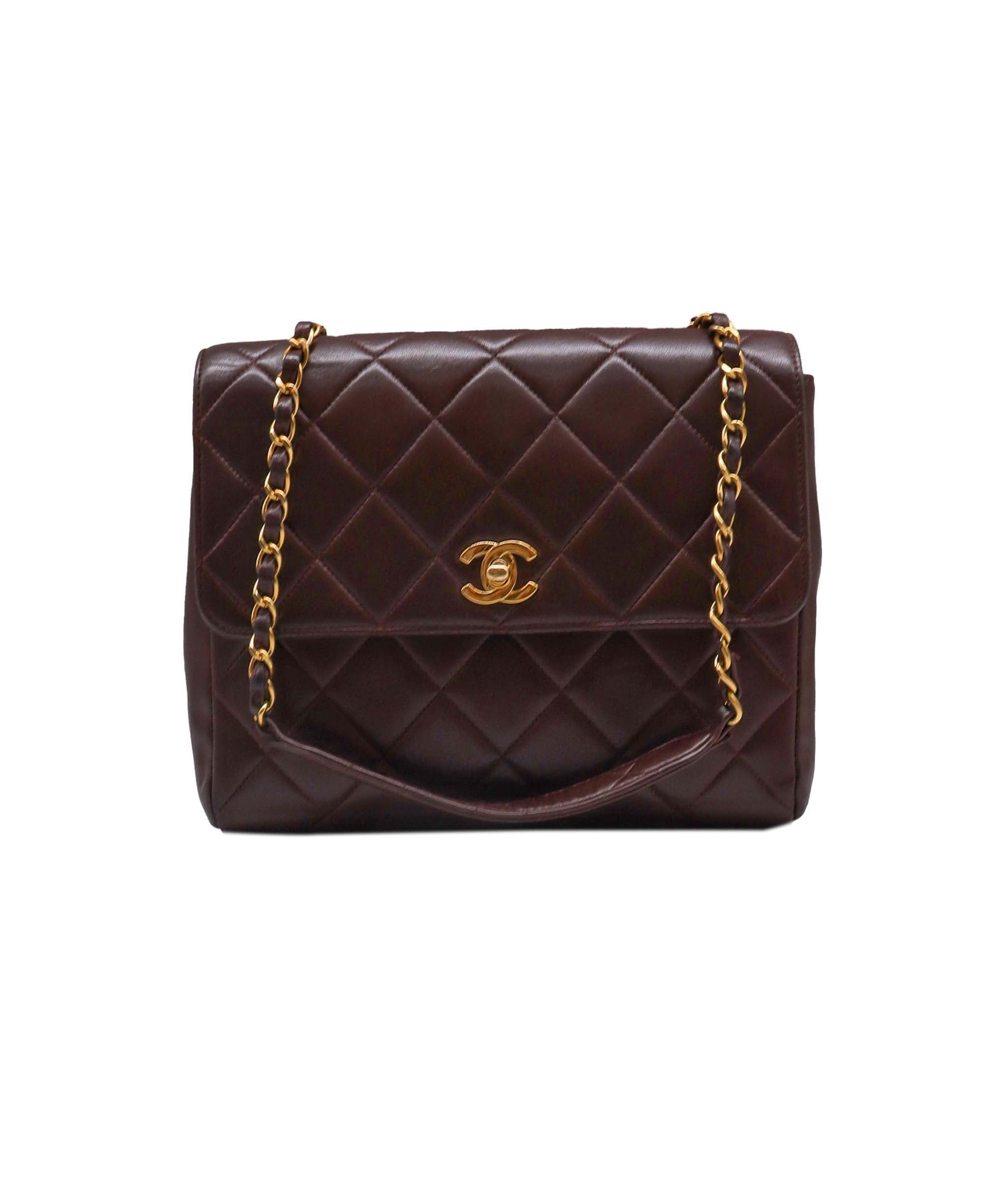 CHANEL VINTAGE MATELASSE CHAIN BORDEAUX LAMBSKIN 90238802