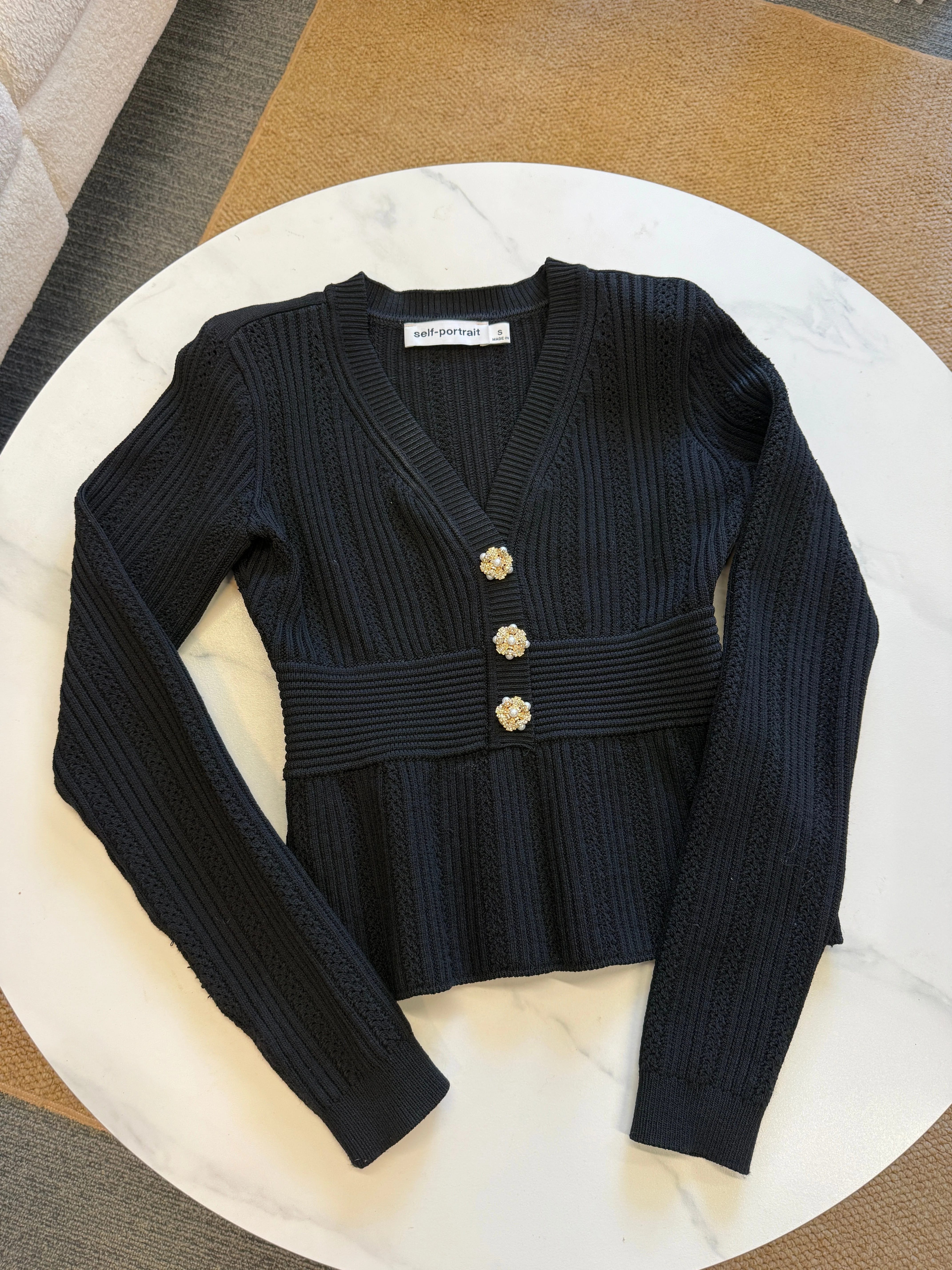 Self-portrait black Top size S