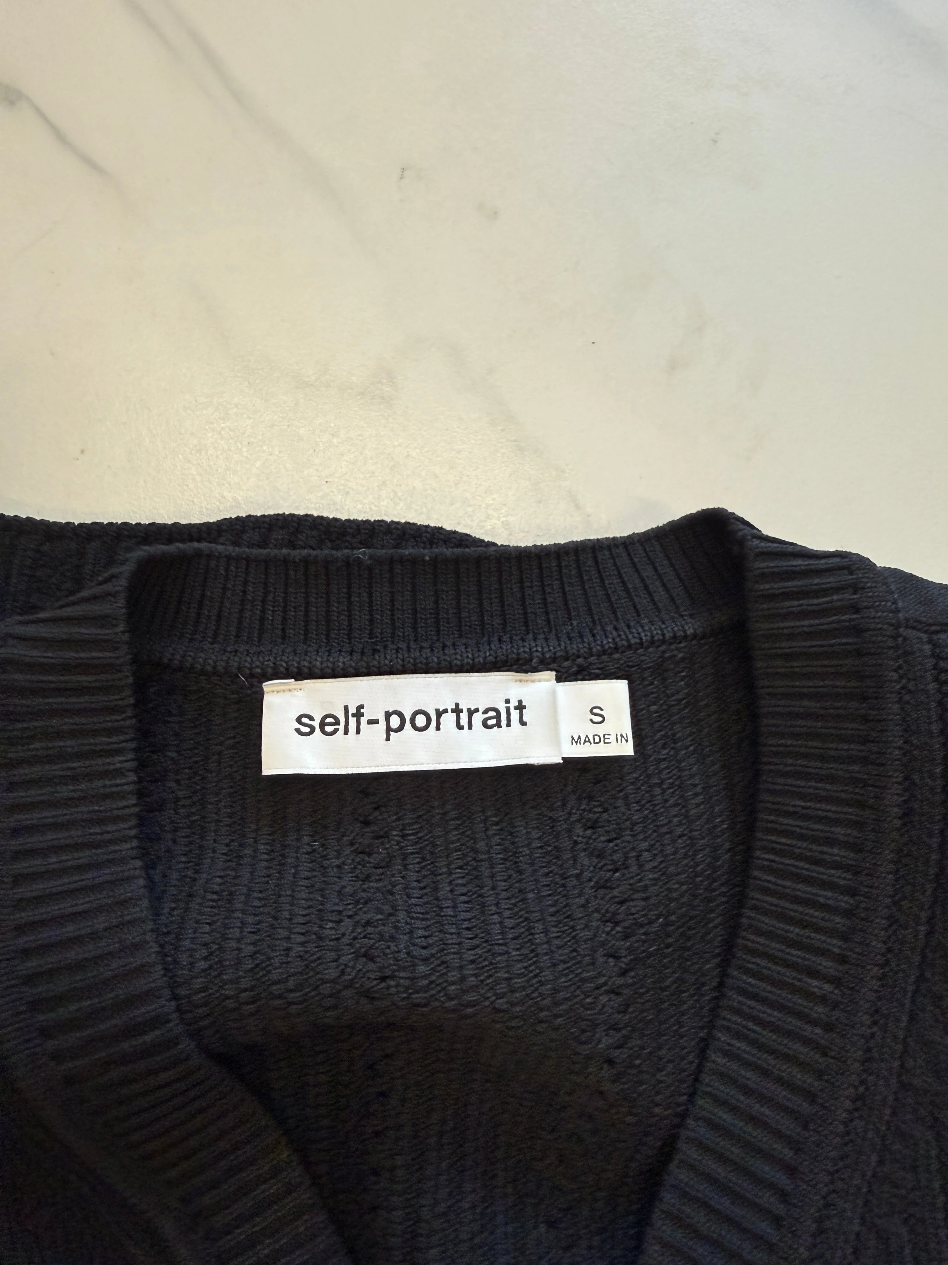 Self-portrait black Top size S