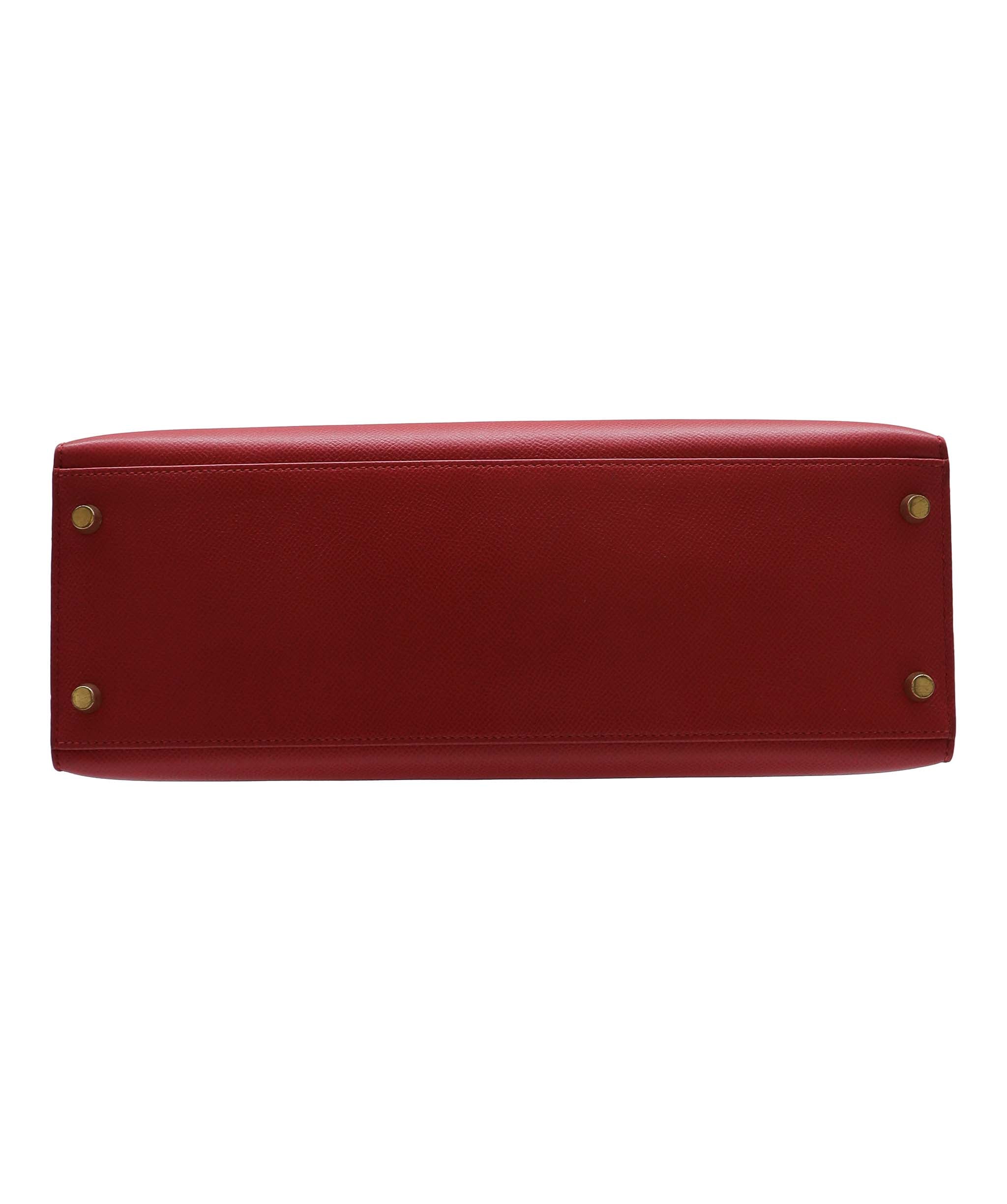 HERMES KELLY 32 SELLIER ROUGE COUCHEVEL HAND SHOULDER BAG 〇Z DXBS2291