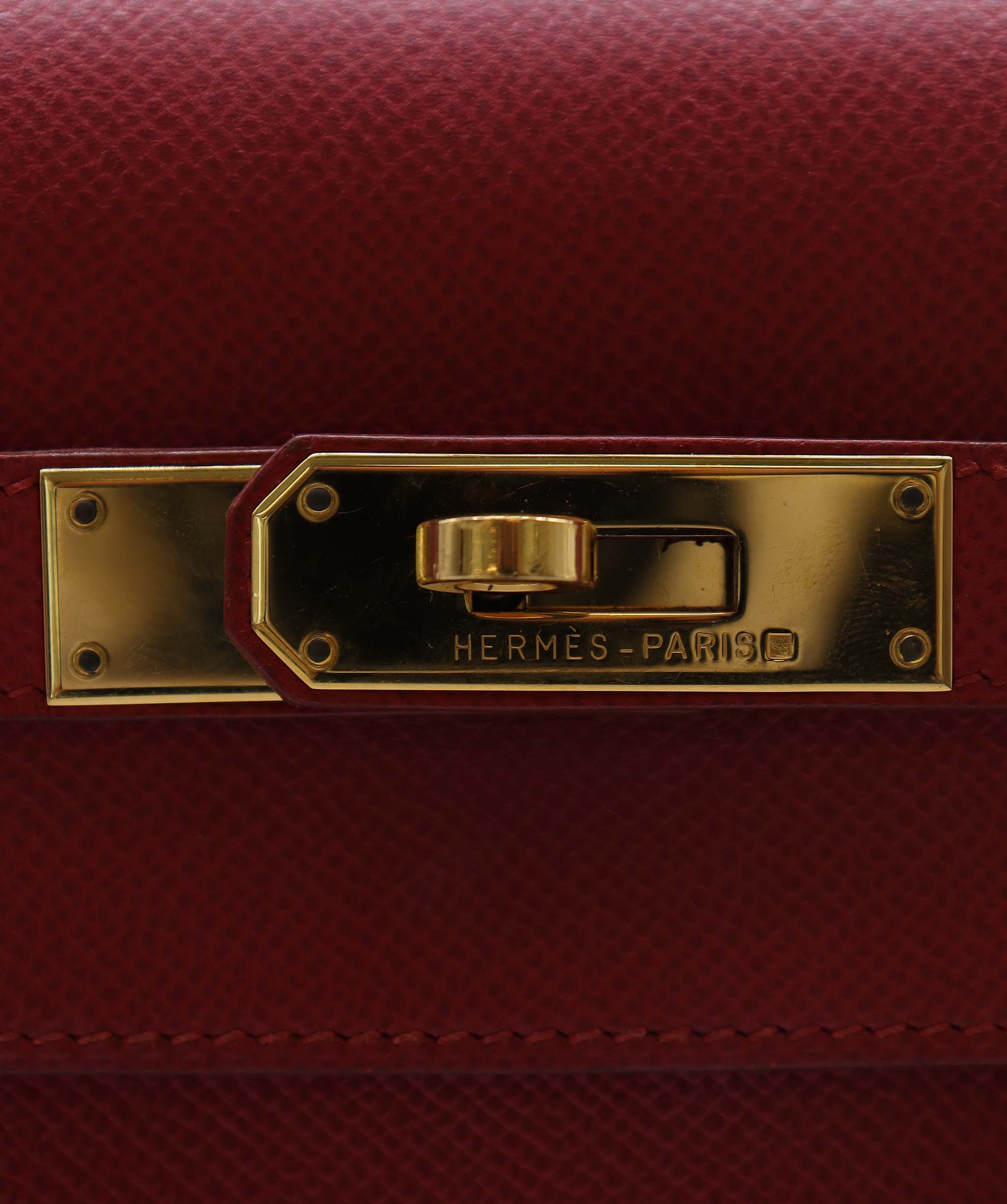 HERMES KELLY 32 SELLIER ROUGE COUCHEVEL HAND SHOULDER BAG 〇Z DXBS2291