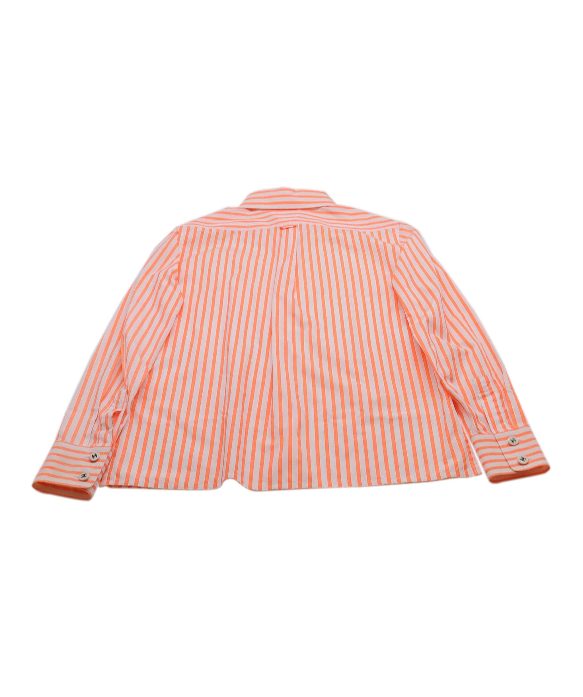 Chanel orange/ white pinstripe shirt - DXBV0868