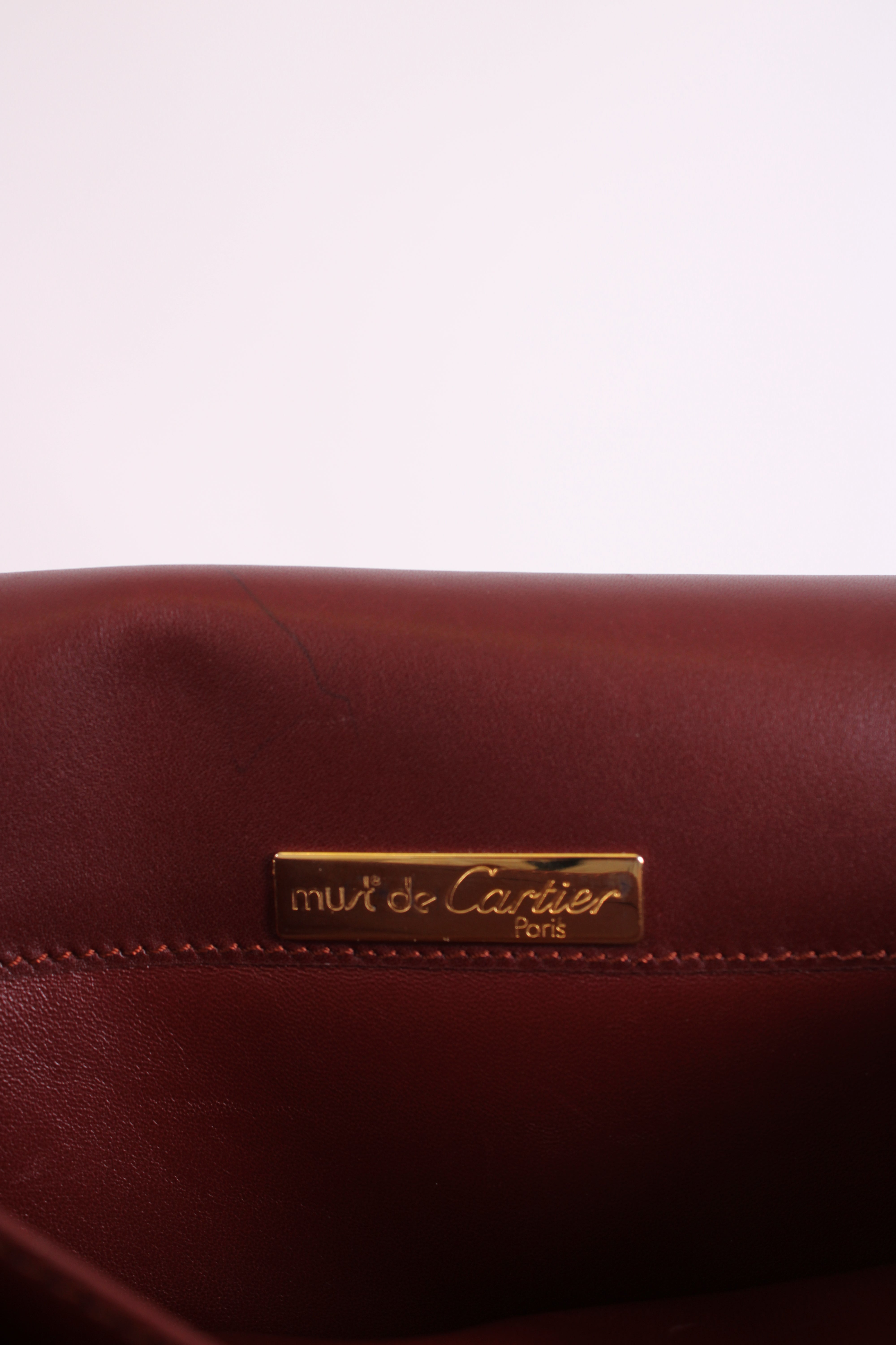 Cartier Must de Briefcase Burgundy