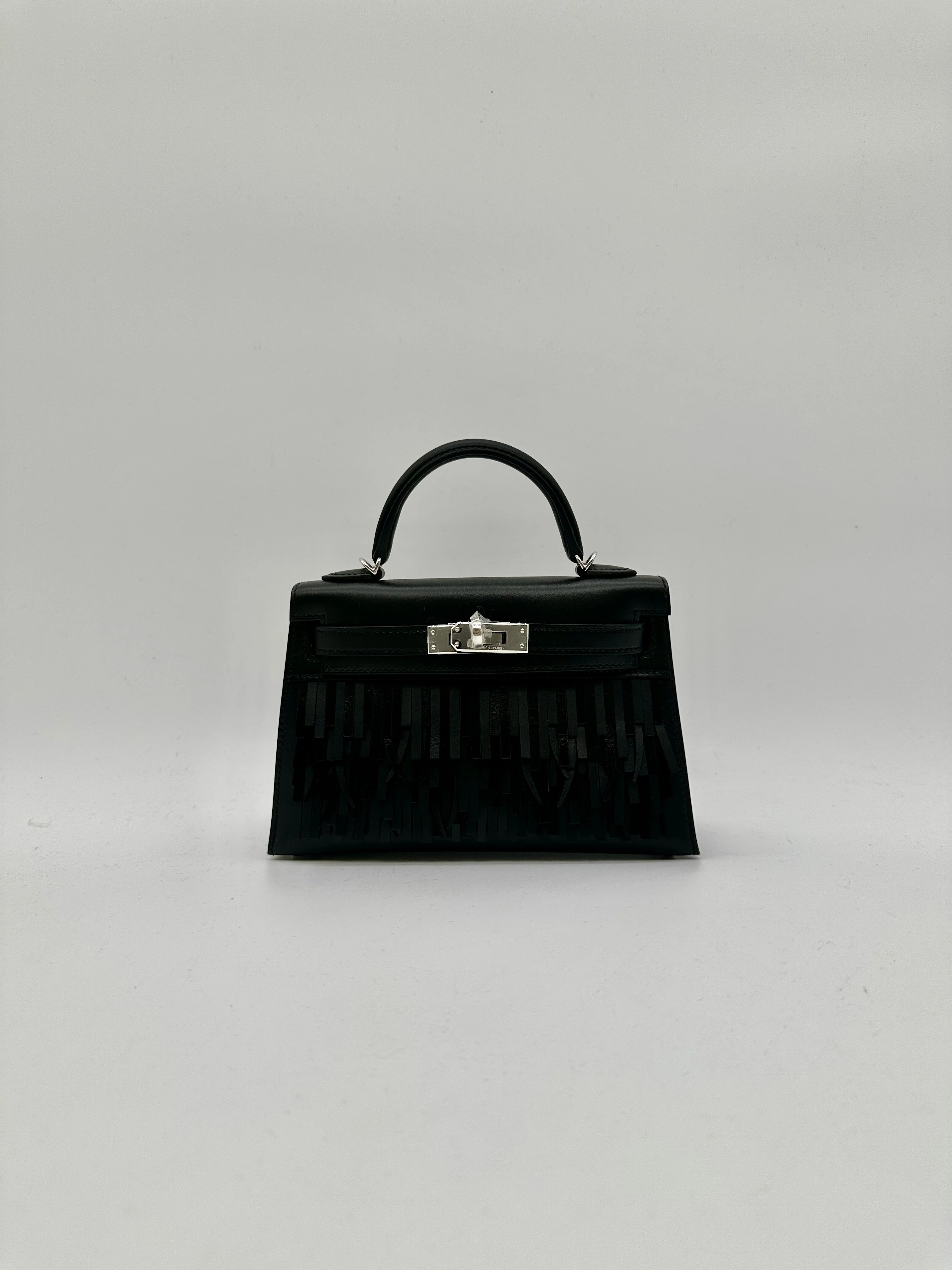 Hermès Mini Kelly Pampille Black Palladium Hardware