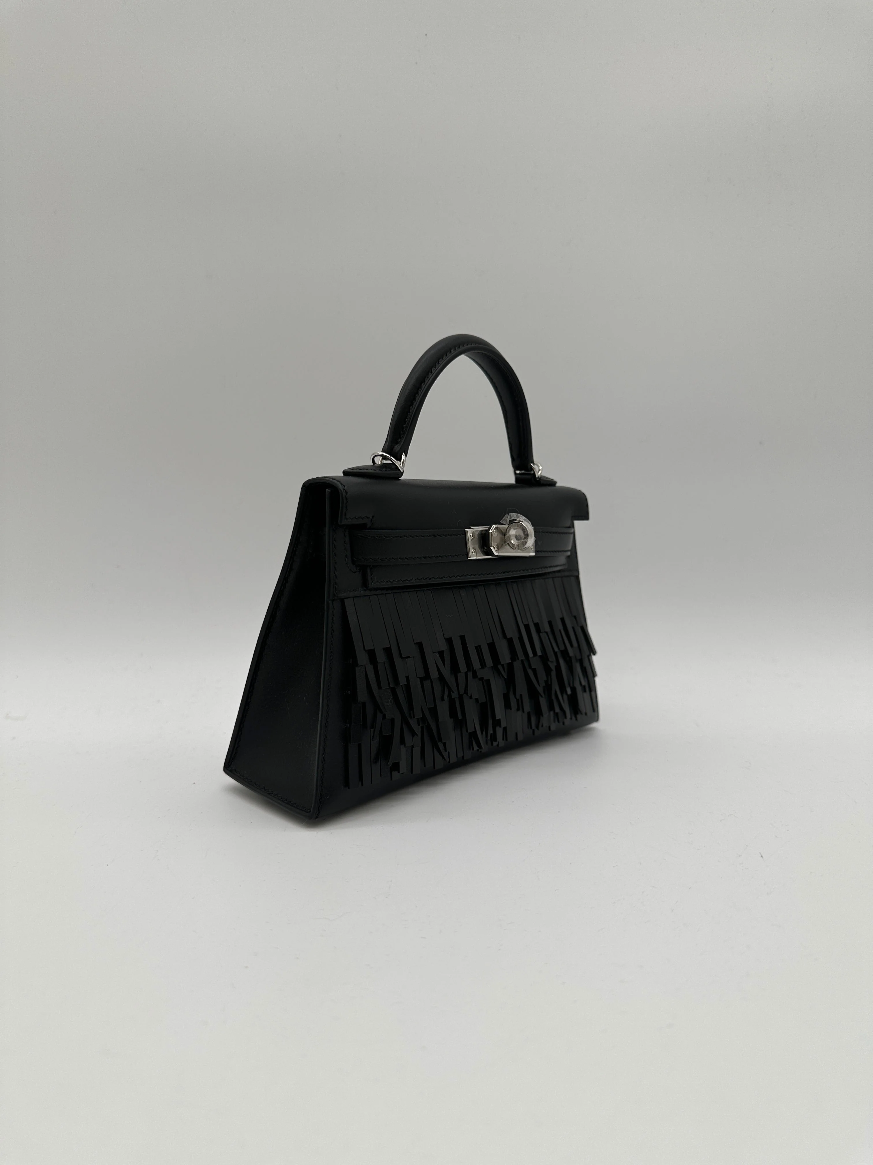 Hermès Mini Kelly Pampille Black Palladium Hardware