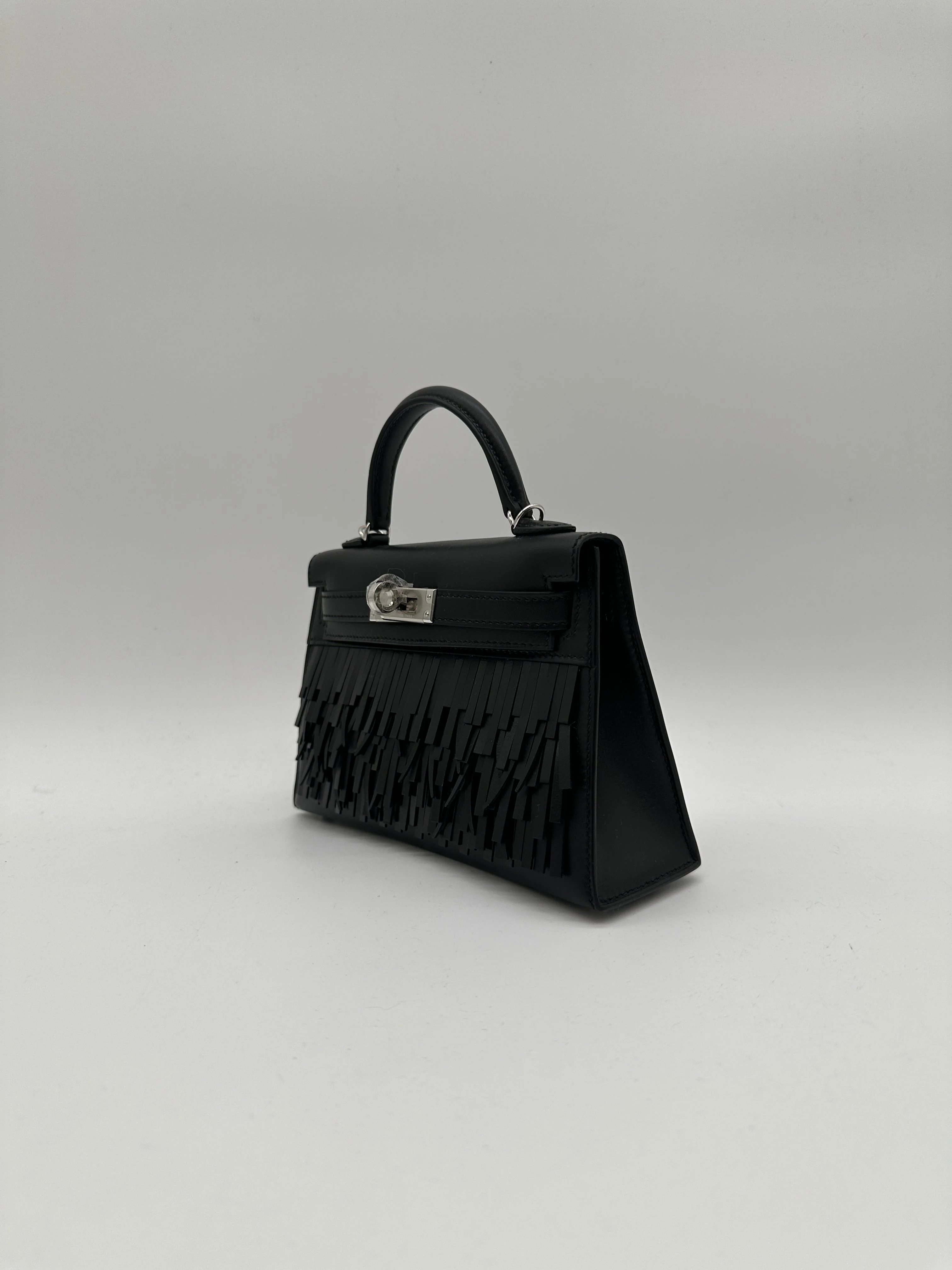 Hermès Mini Kelly Pampille Black Palladium Hardware