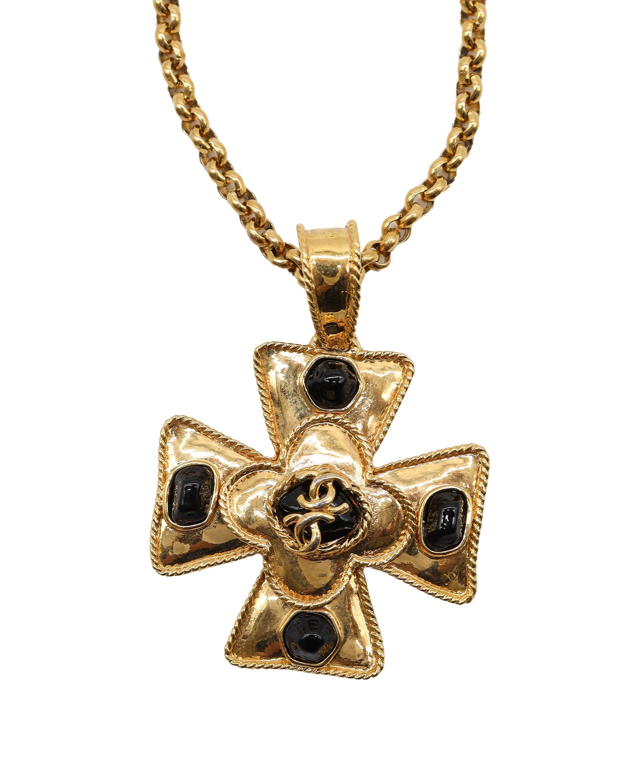 CHANEL VINTAGE NECKLACE CROSS ACCESSORY 97A DXBS3057