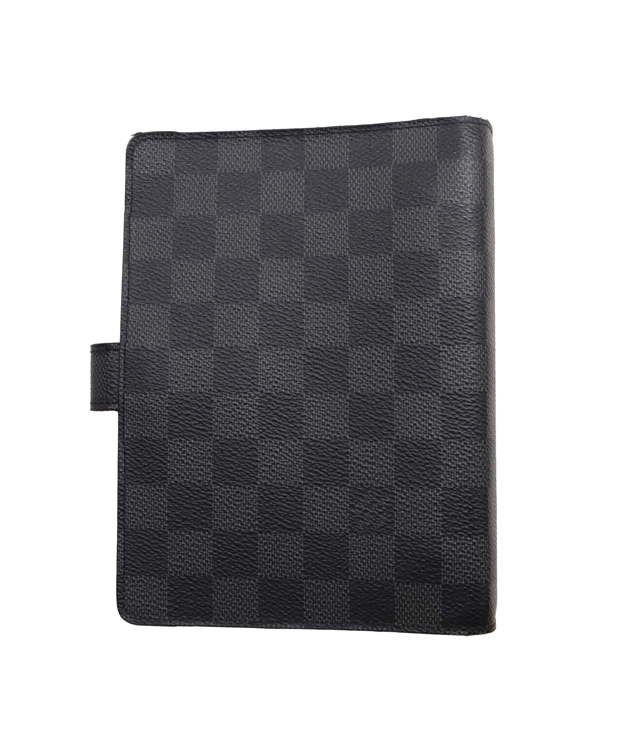 LOUIS VUITTON Damier Graphite Agenda MM Day Planner Cover R20242 LV Auth hk1439 DXBV0276