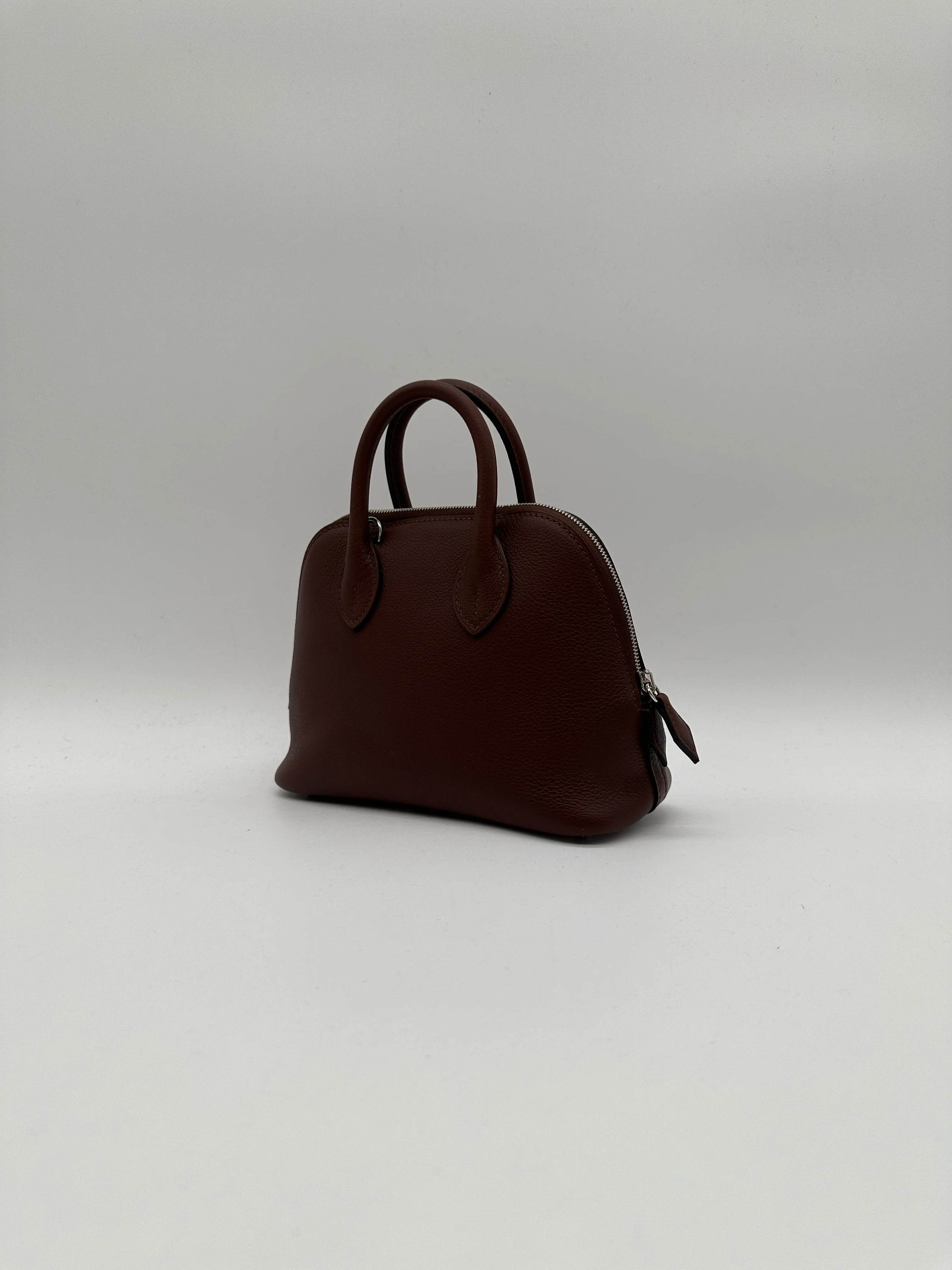 Hermès Mini Bolide Rouge Sellier Chamkila goatskin Palladium Hardware