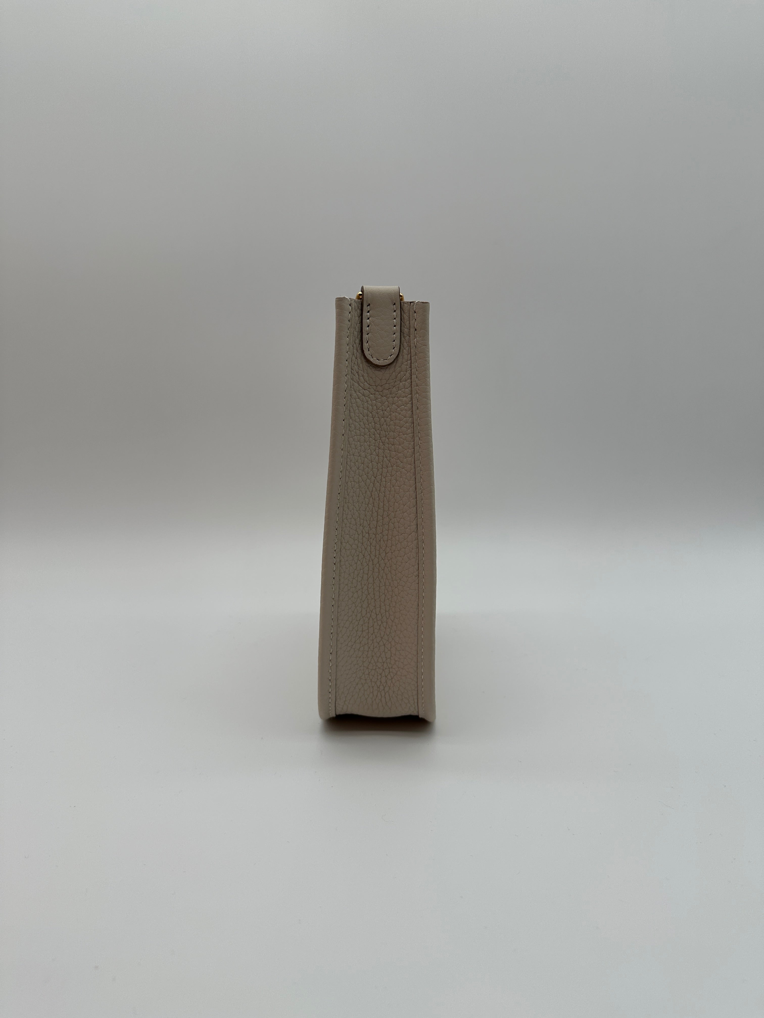 Hermès Mini Evelyne Craie Taurillon Clemence Gold Hardware