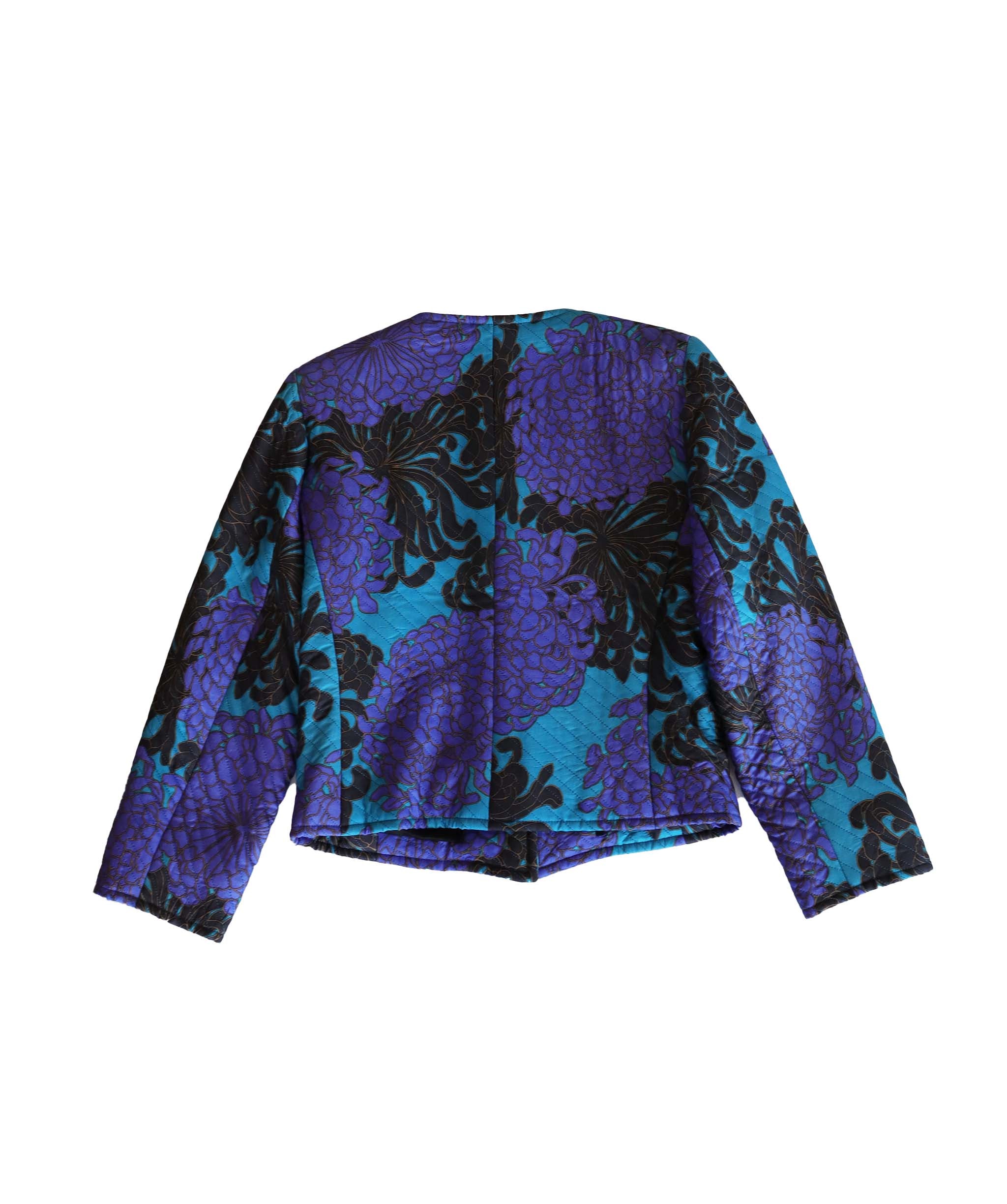 Yves Saint Laurent silky violet padded flower jacket AGC1856