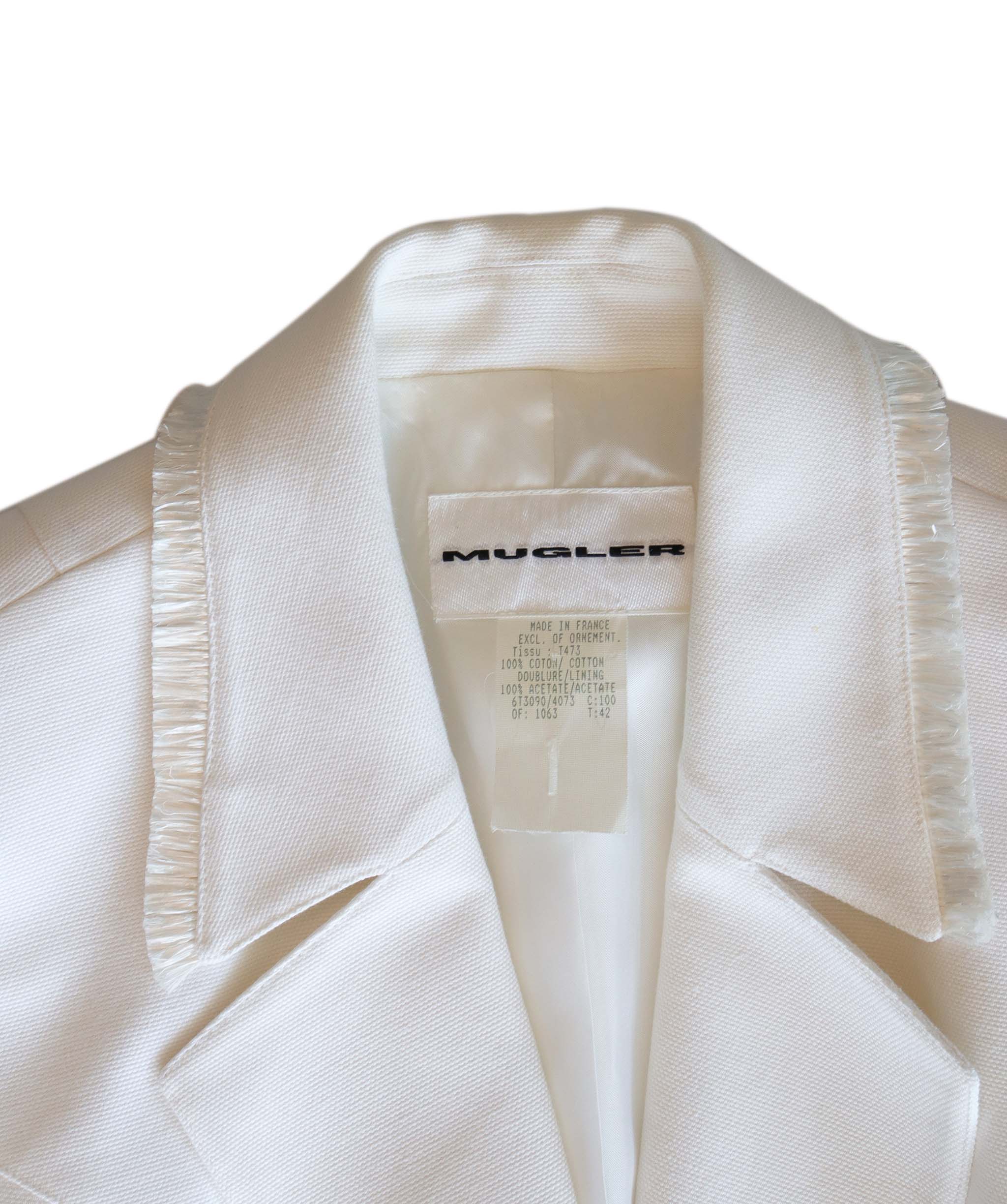 Thierry Mugler Cotton White Suit - AGC1869