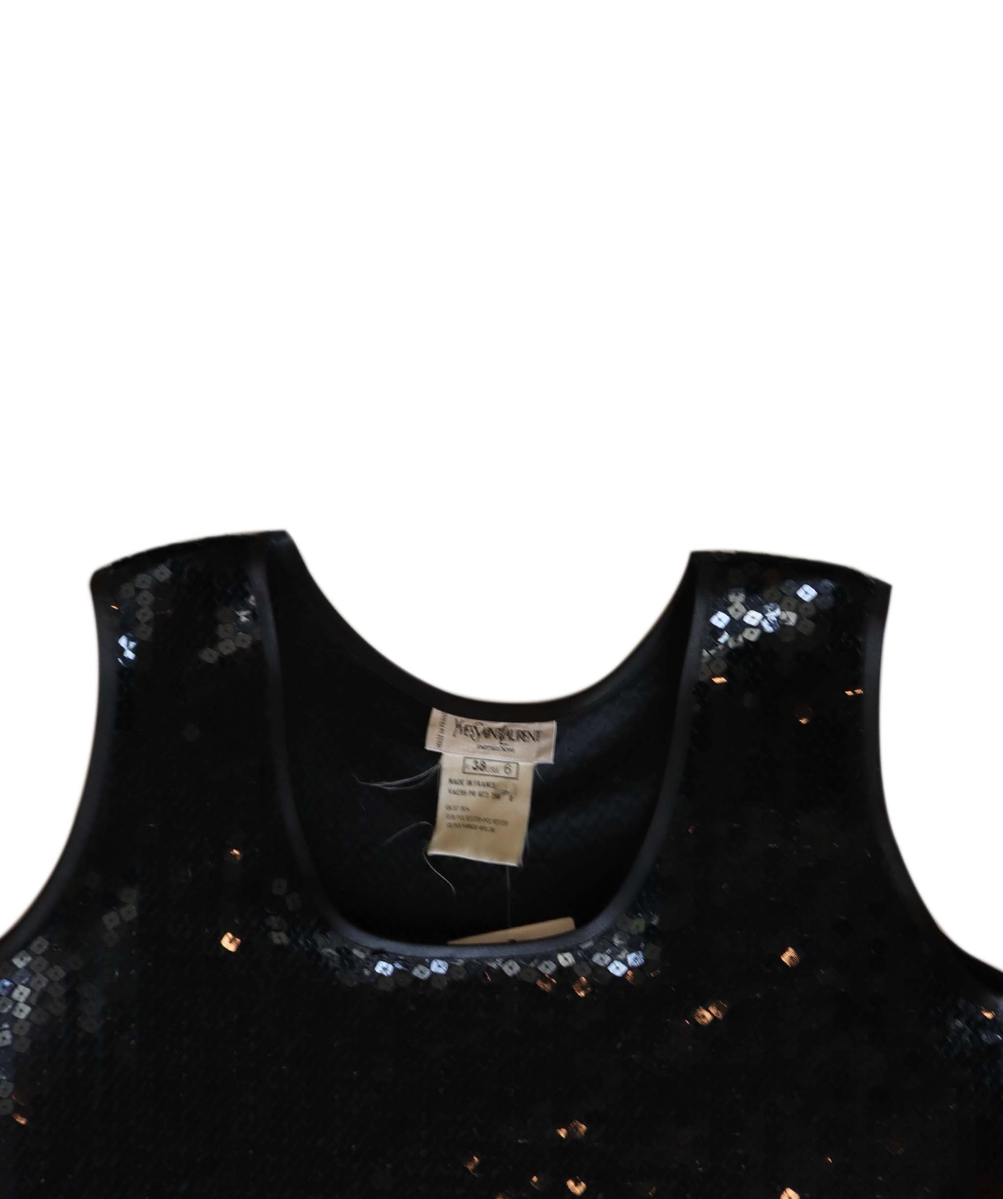 Yves Saint Laurent black Sequins Top - AGC1846