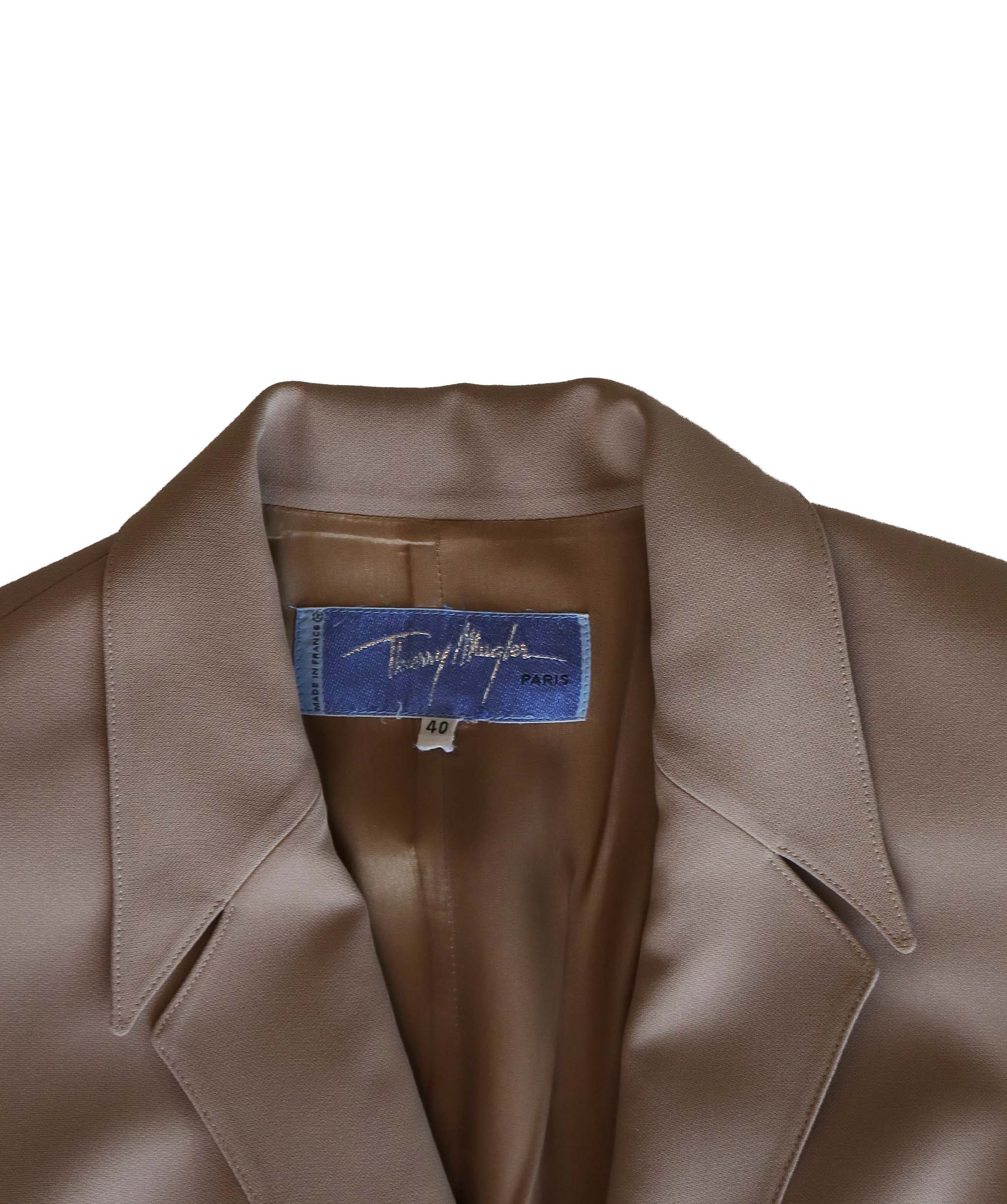 Thierry Mugler Beige Pleated Jacket - AGC1796