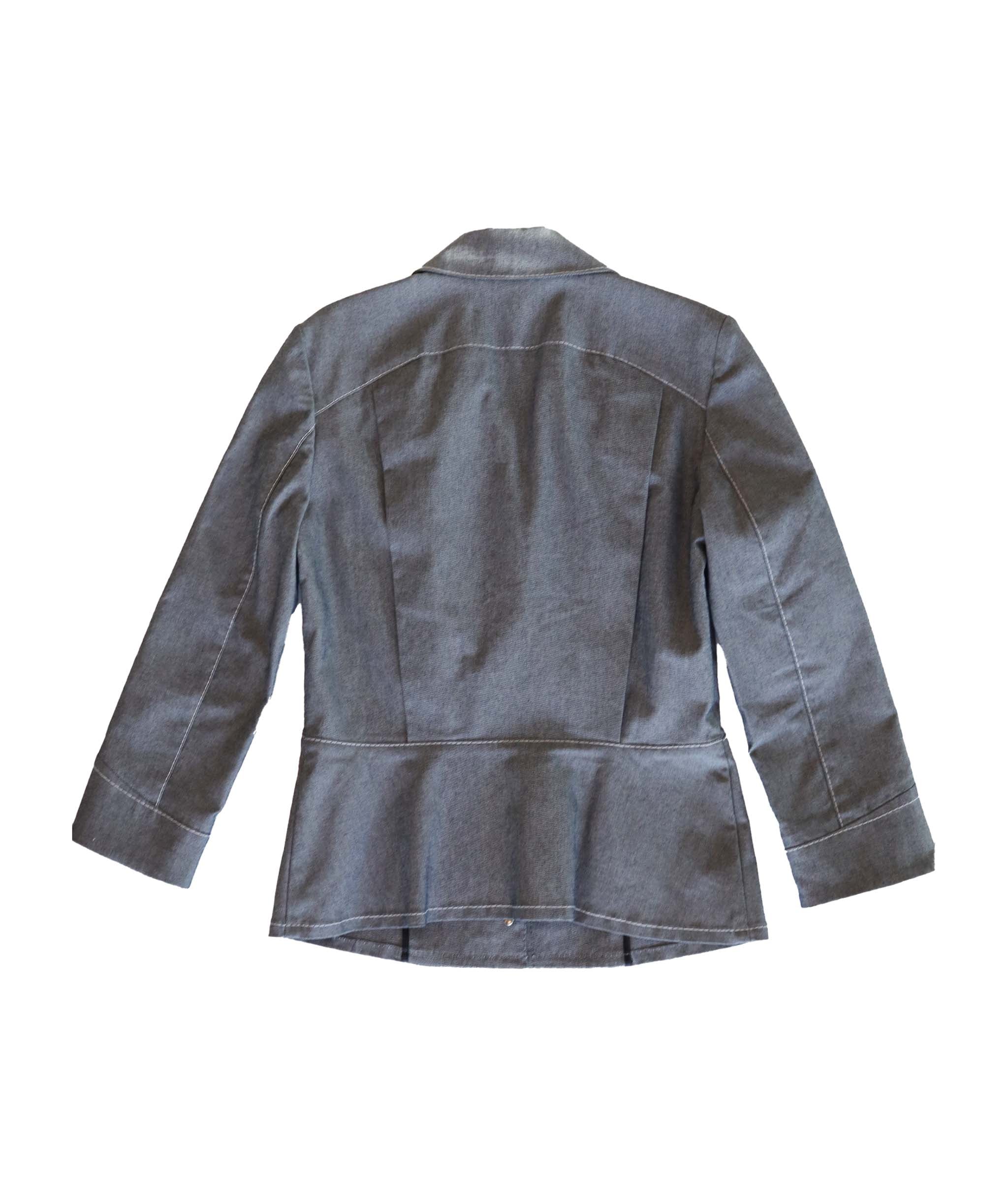 Thierry Mugler Grey Jean Jacket - AGC1795